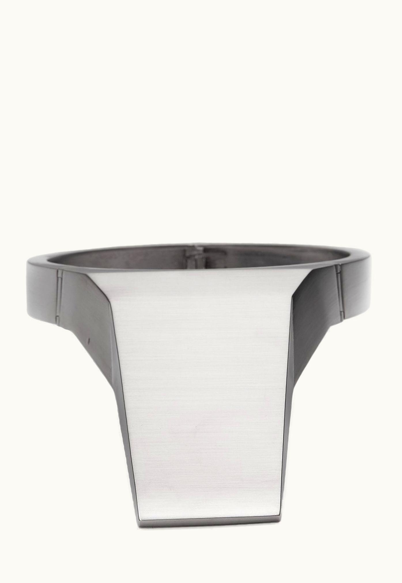 Rick Owens Rick Owens Plain Trunk Necklace In Brass With Palladium Finish