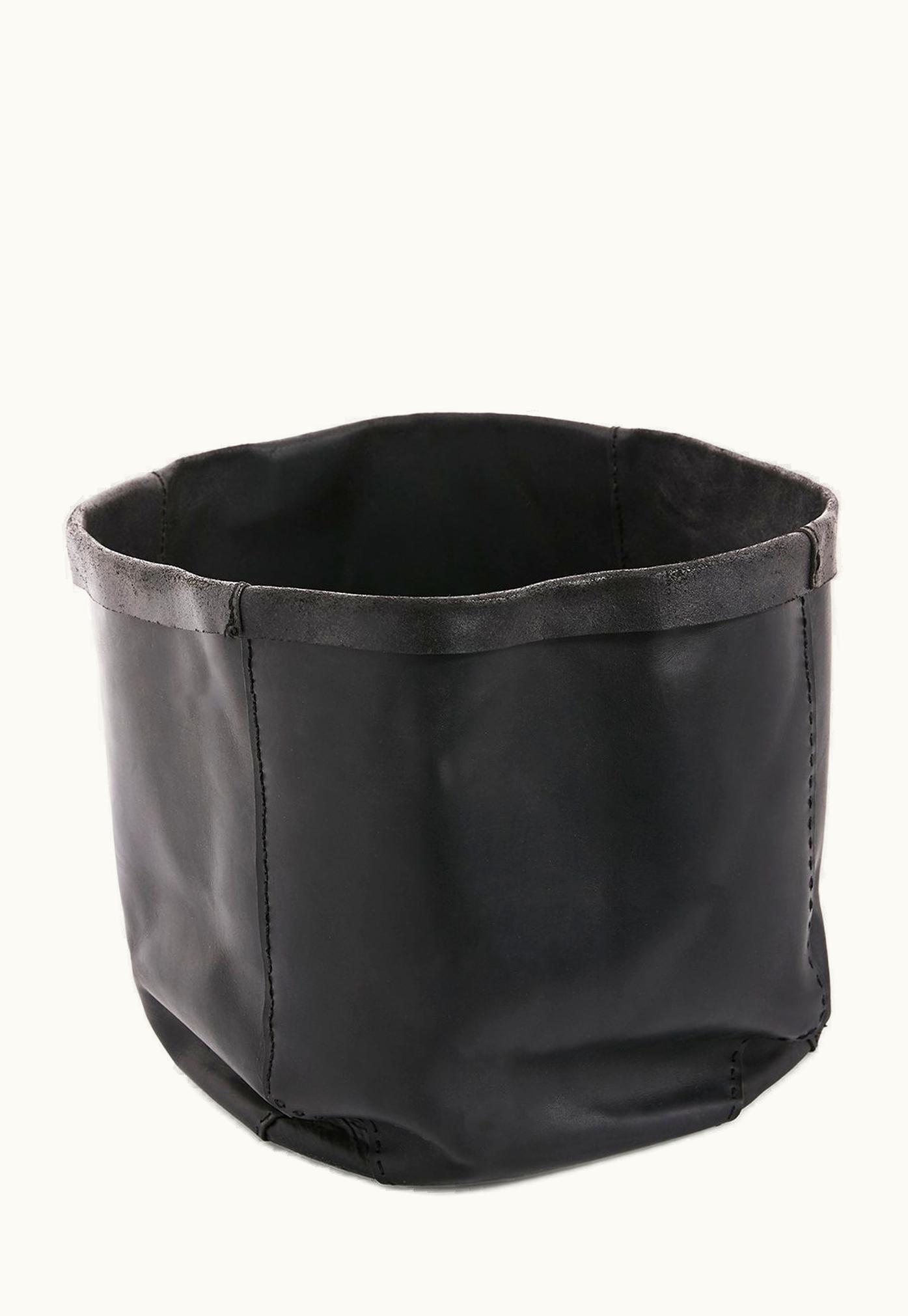 Rick Owens Rick Owens Corbeille In Black Leather. This Corbeille Features A Rectangular Shape With Round Ankle. * Color: Black. * Material: 100% Calf Leather