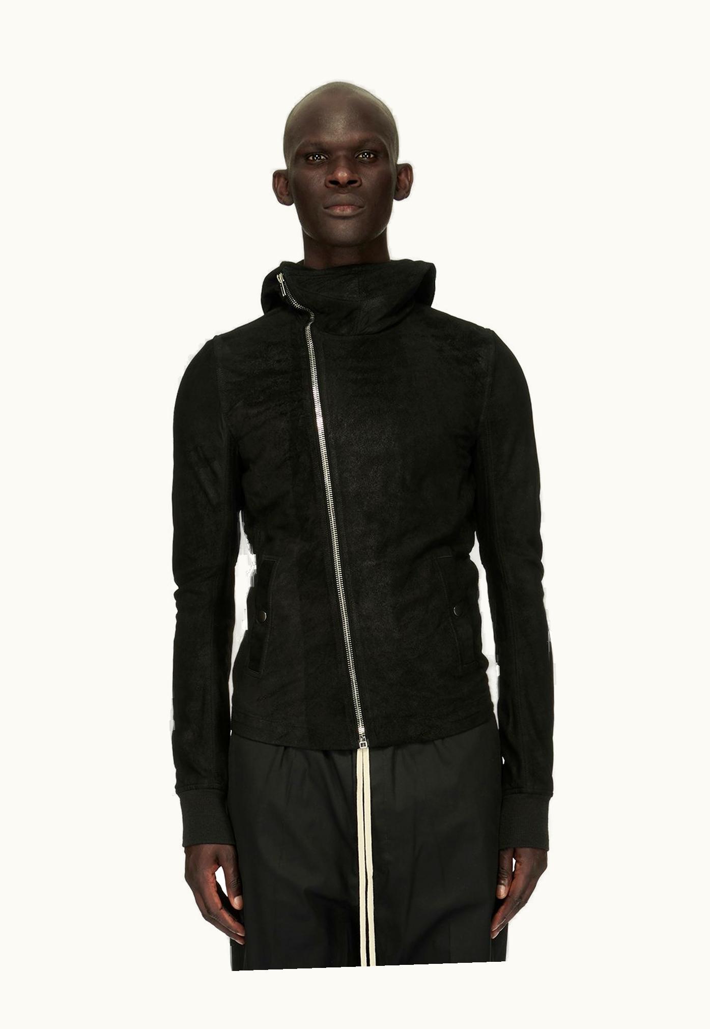 Rick Owens Rick Owens Forever Bullet Jacket In Black Blister Lamb Leather