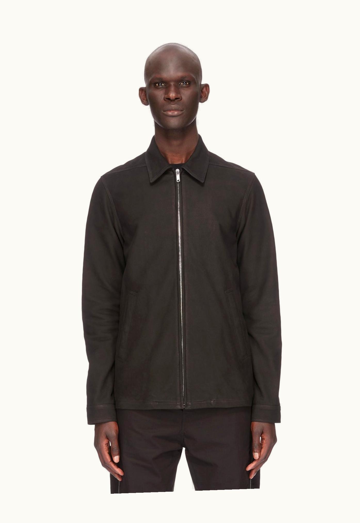 Rick Owens Rick Owens SS24 Lido Brad Jkt In Black Grainy Nubuck