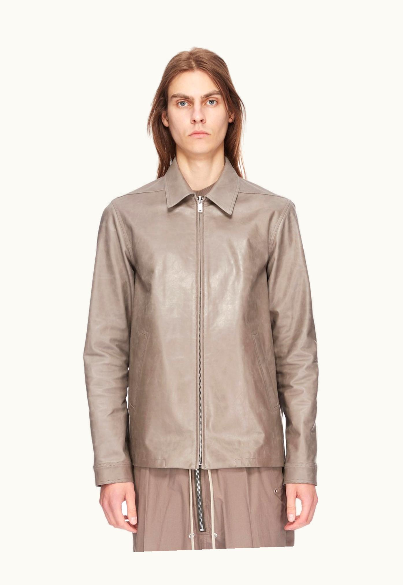 Rick Owens Rick Owens SS24 Lido Brad Jkt In Dust Sugar Calf Leather