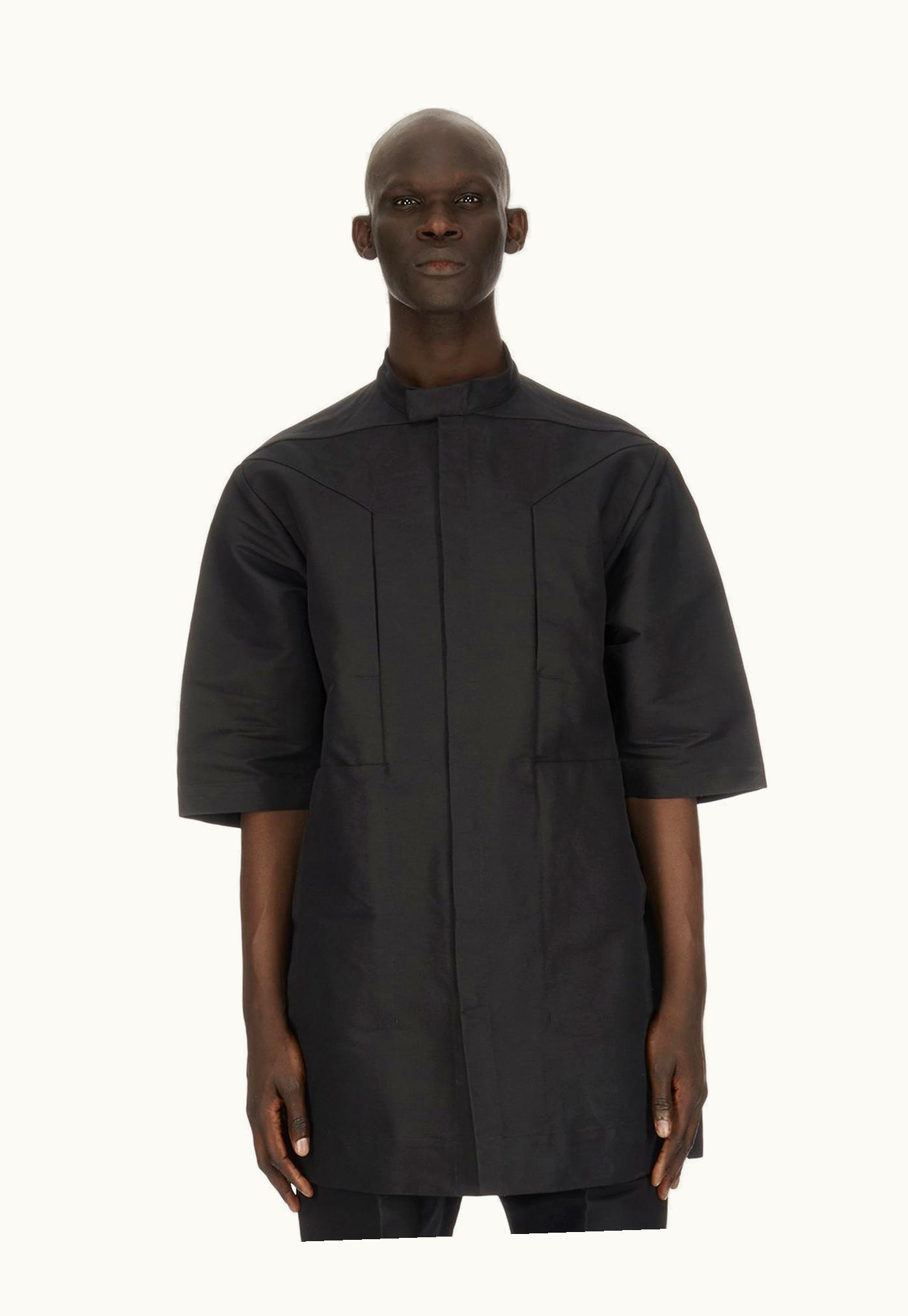 Rick Owens Rick Owens SS24 Lido Edfu Magnum In Black Cotton Faille