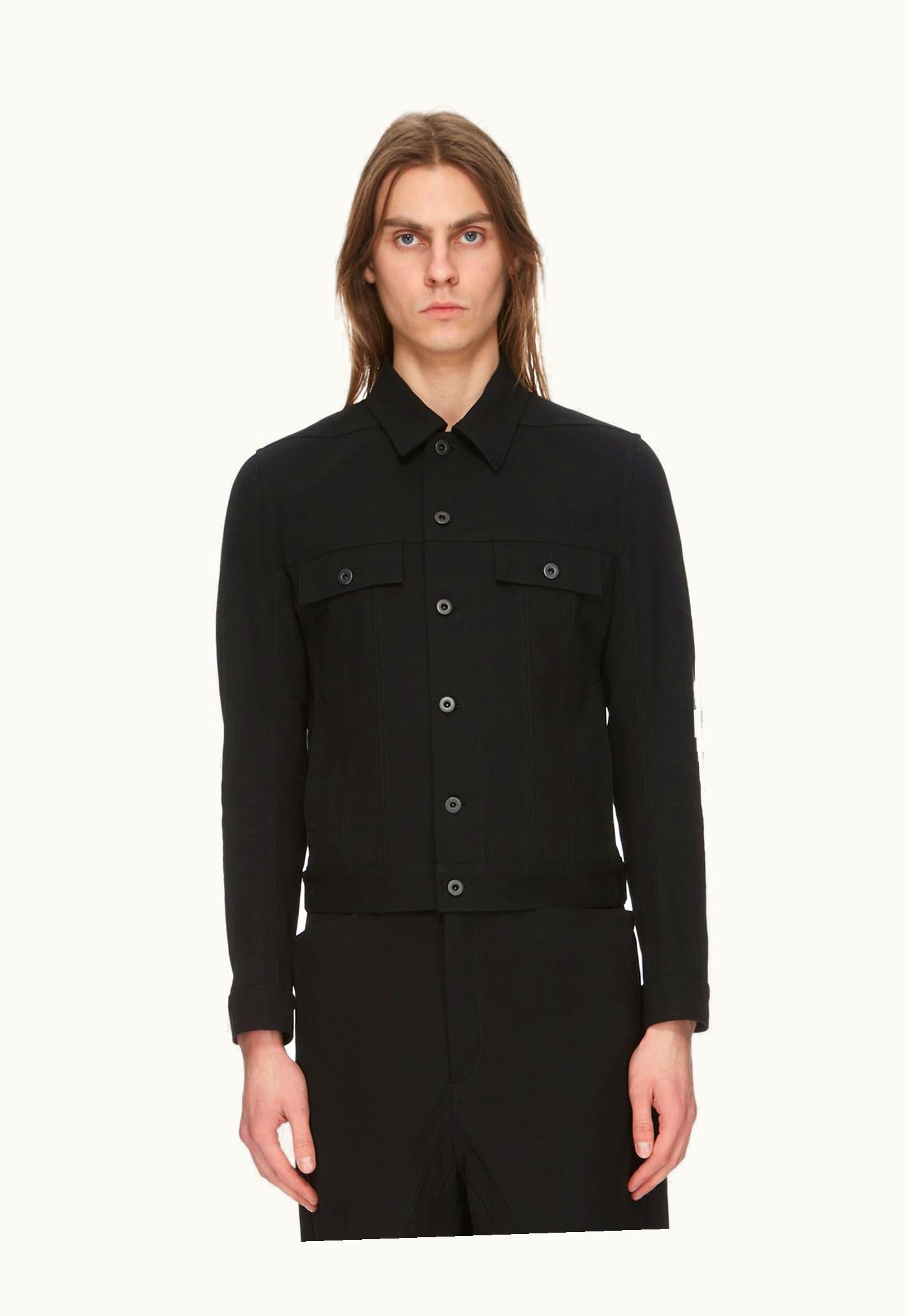 Rick Owens Rick Owens FW23 Luxor Trucker Jkt In Black Cotton Drill