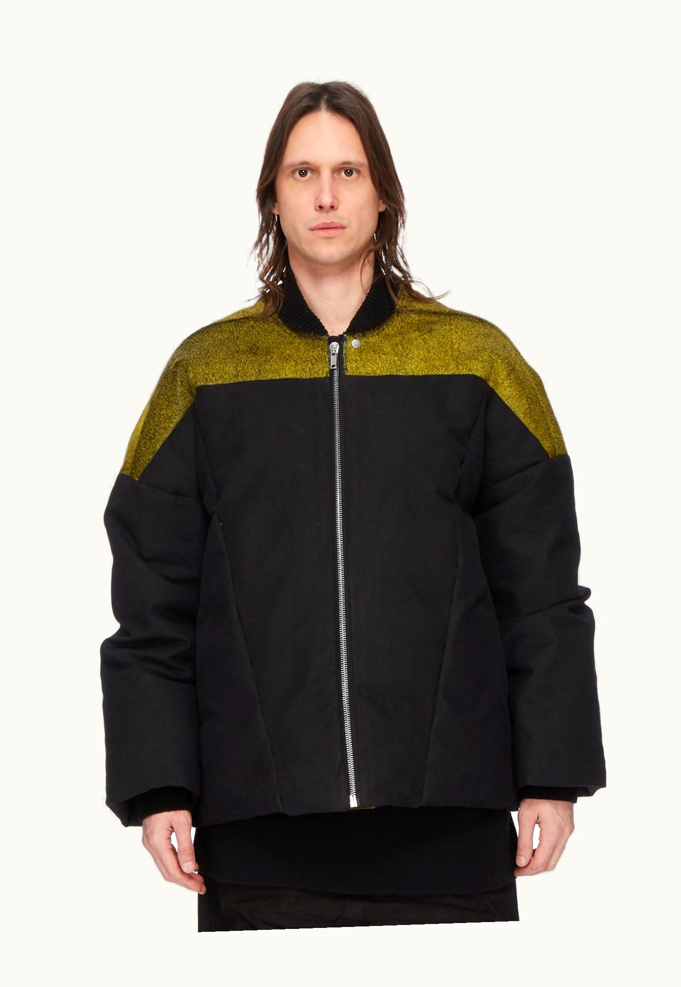 Rick Owens Rick Owens FW23 Luxor Runway Flight Jkt In Melange Unshaved Cow Leather And Moleskin