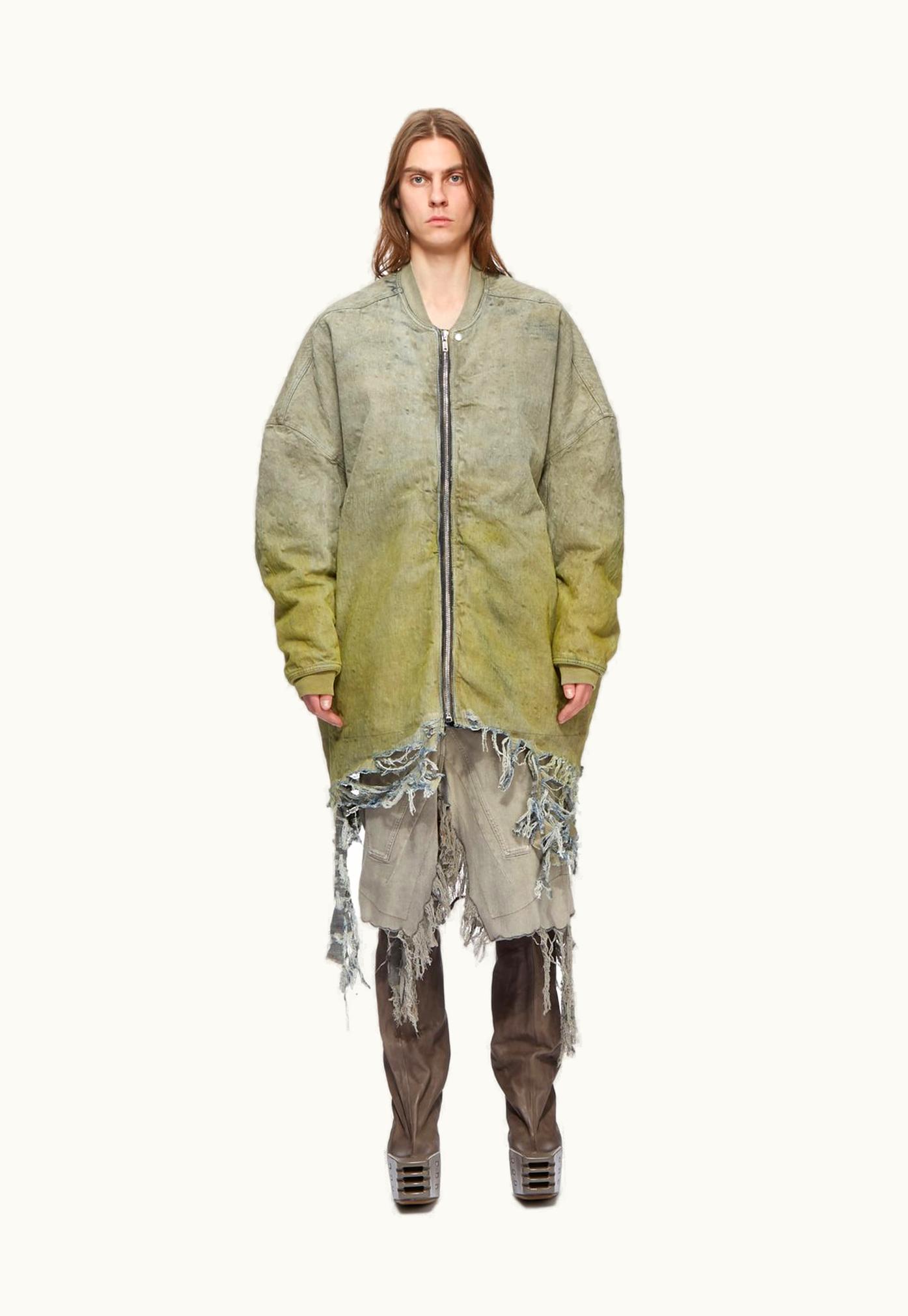 Rick Owens Rick Owens Luxor Runway Jumbo Peter Flight Acid Degrade Denim Jacket