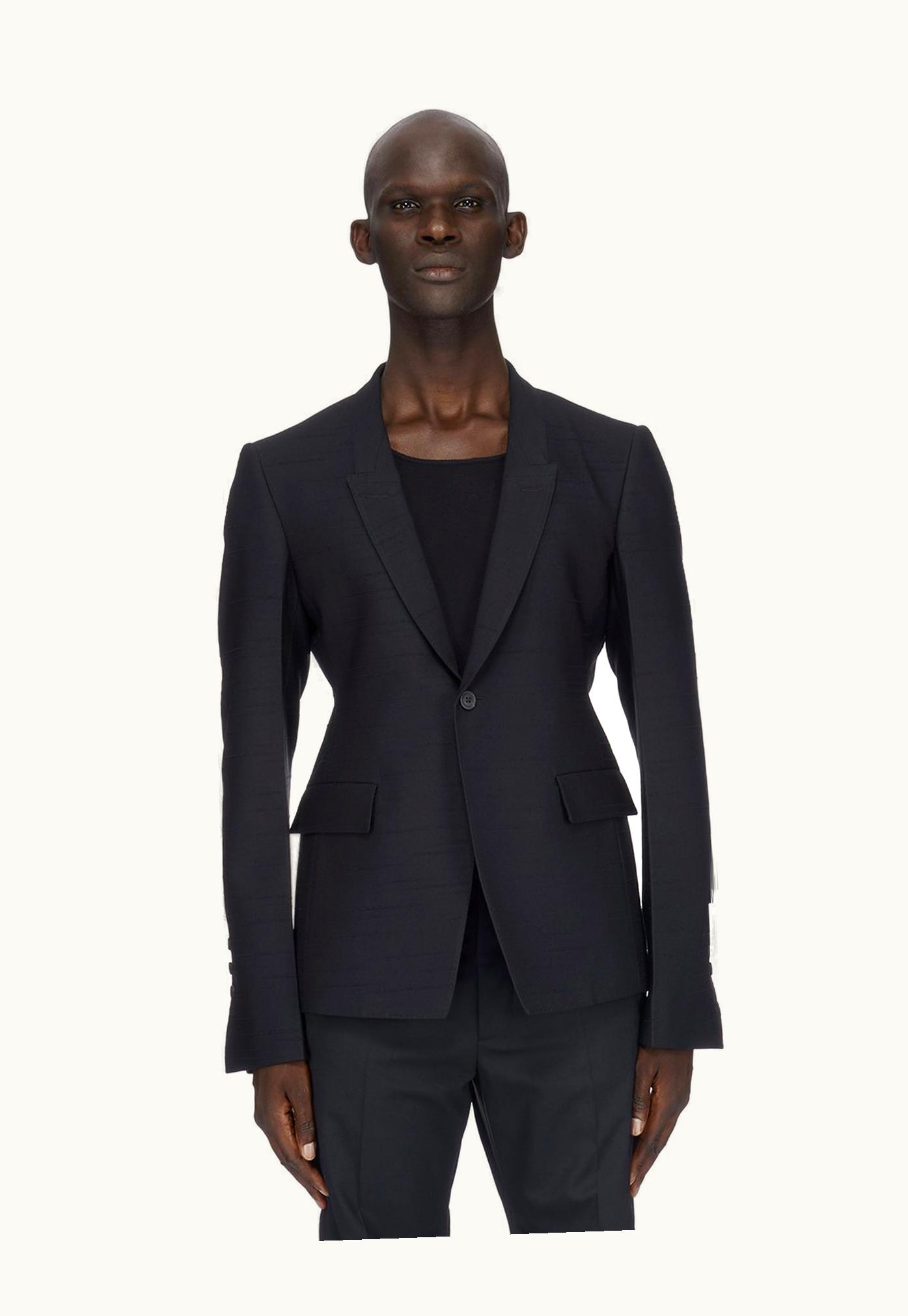 Rick Owens Rick Owens FW23 Luxor Runway 73cms Soft In Black Slub Wool