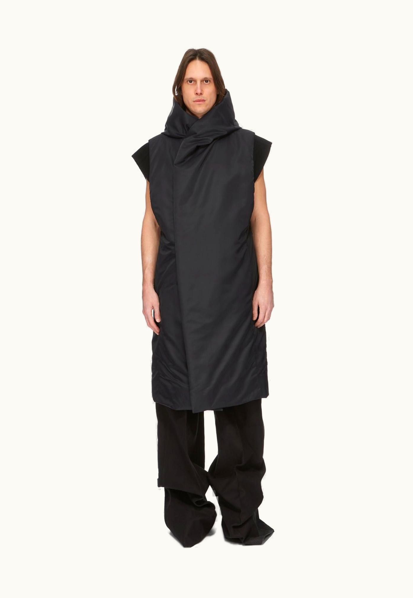 Rick Owens Rick Owens FW23 Luxor Runway Hooded Liner In Black Recycled Bomber