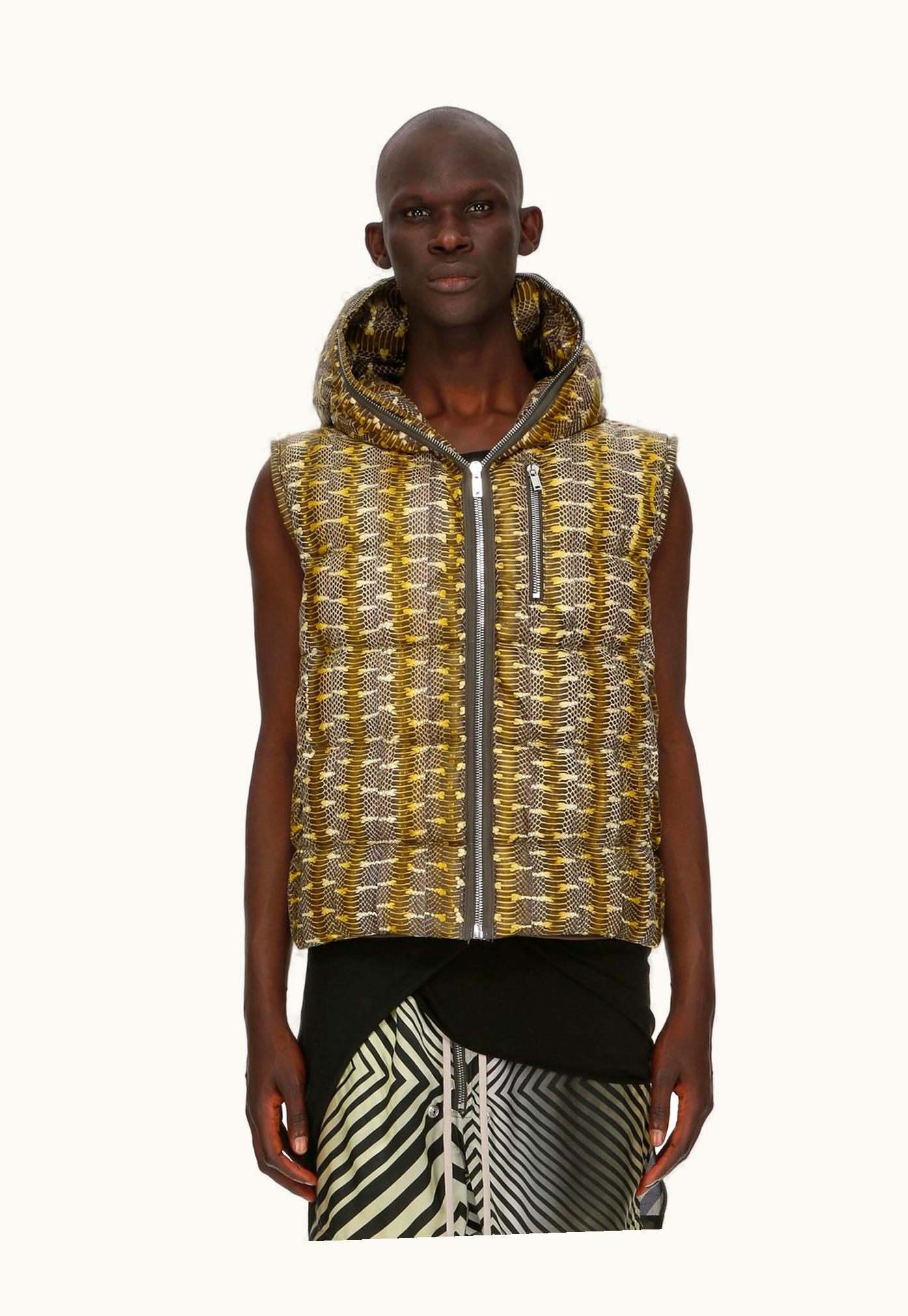 Rick Owens Rick Owens FW23 Luxor Sealed Vest In Acid Stripe Boiga Snake