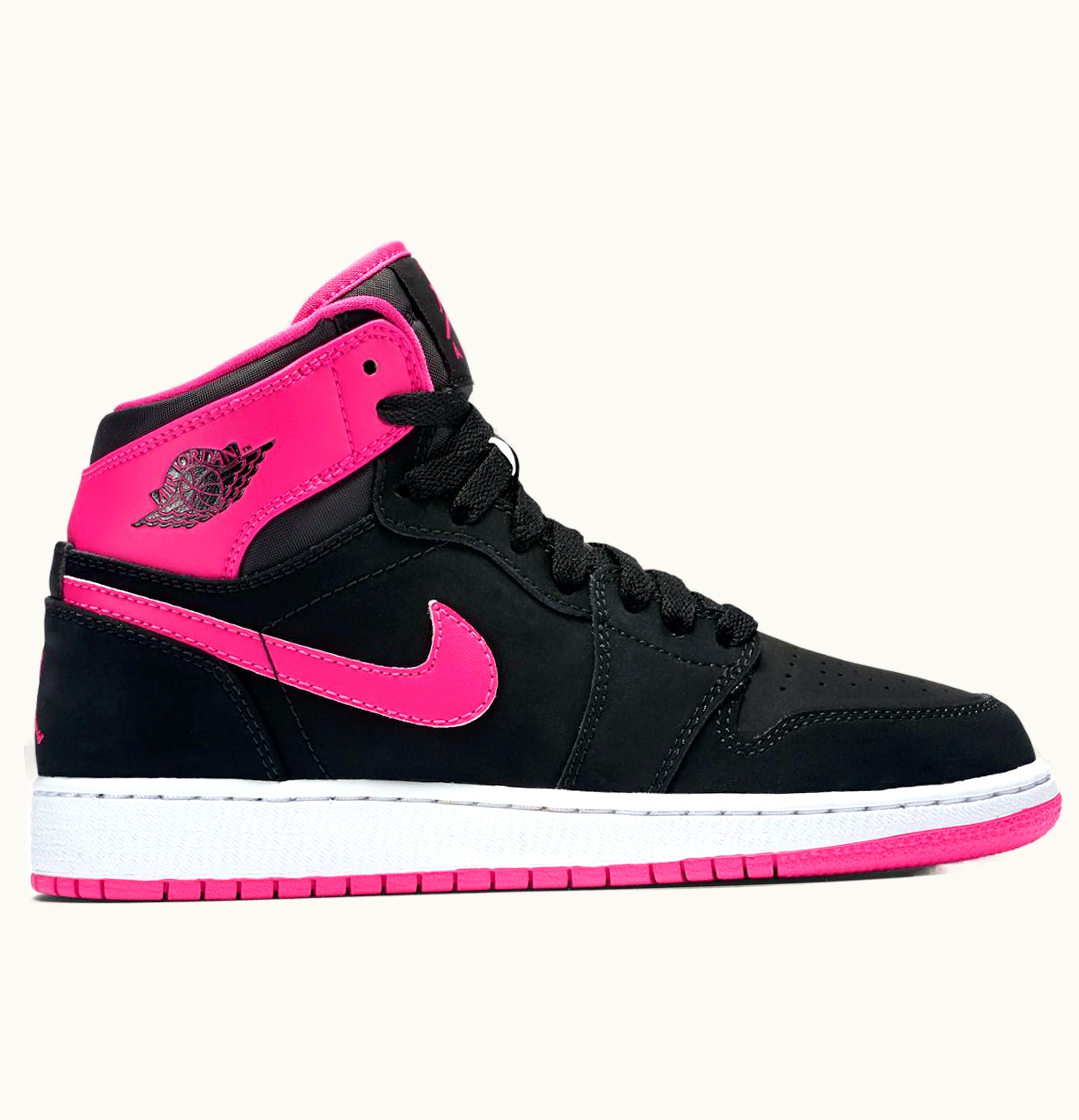 Jordan Air Jordan 1 Retro High Black Vivid Pink GS