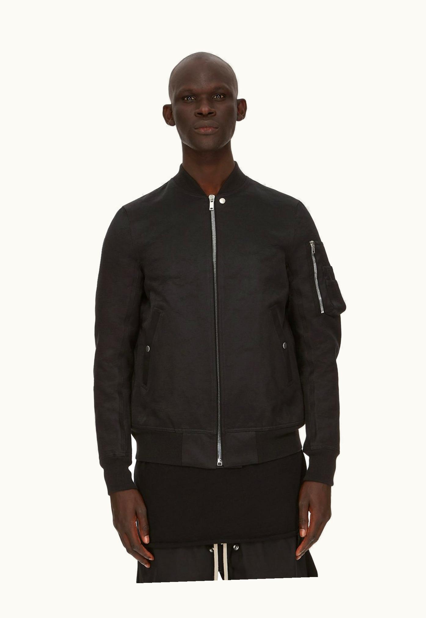 Rick Owens Rick Owens FW23 Luxor Classic Flight In Black Cotton Silk Duchesse