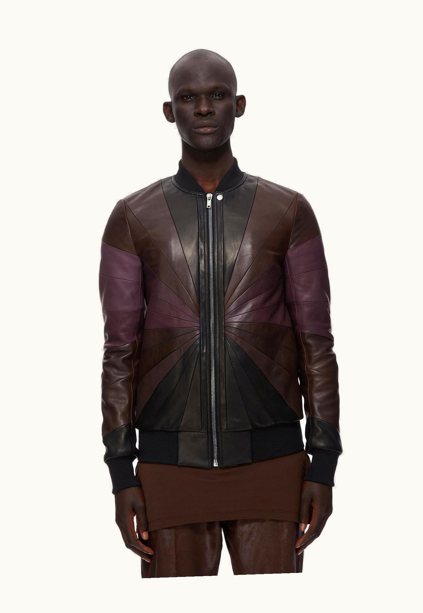 Rick Owens Rick Owens FW23 Luxor Classic Flight In Black, Brown And Amethyst Veg Nappa Radiance