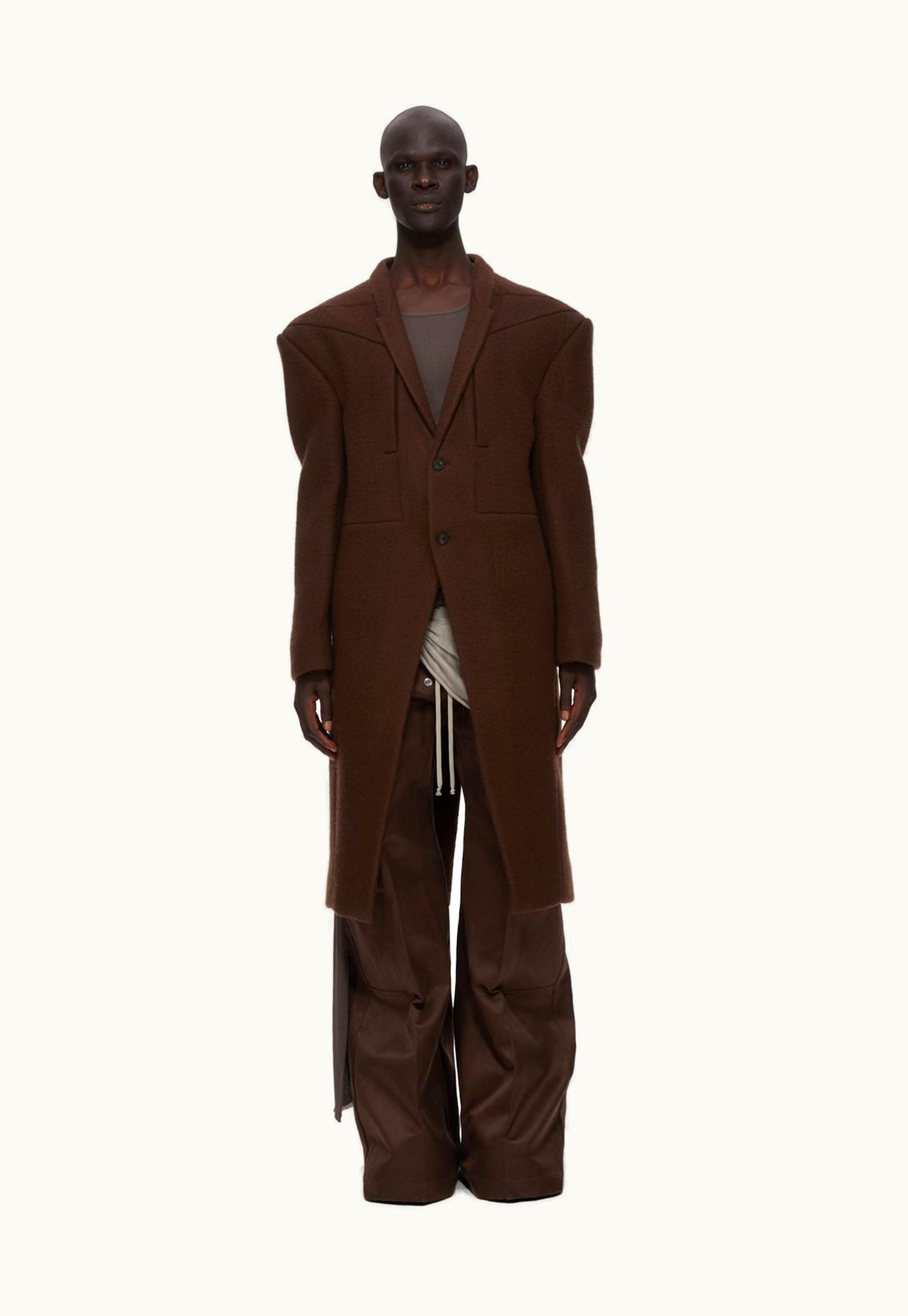 Rick Owens Rick Owens FW23 Luxor Soft Jumbo Tatlin Coat In Brown Boiled Wool