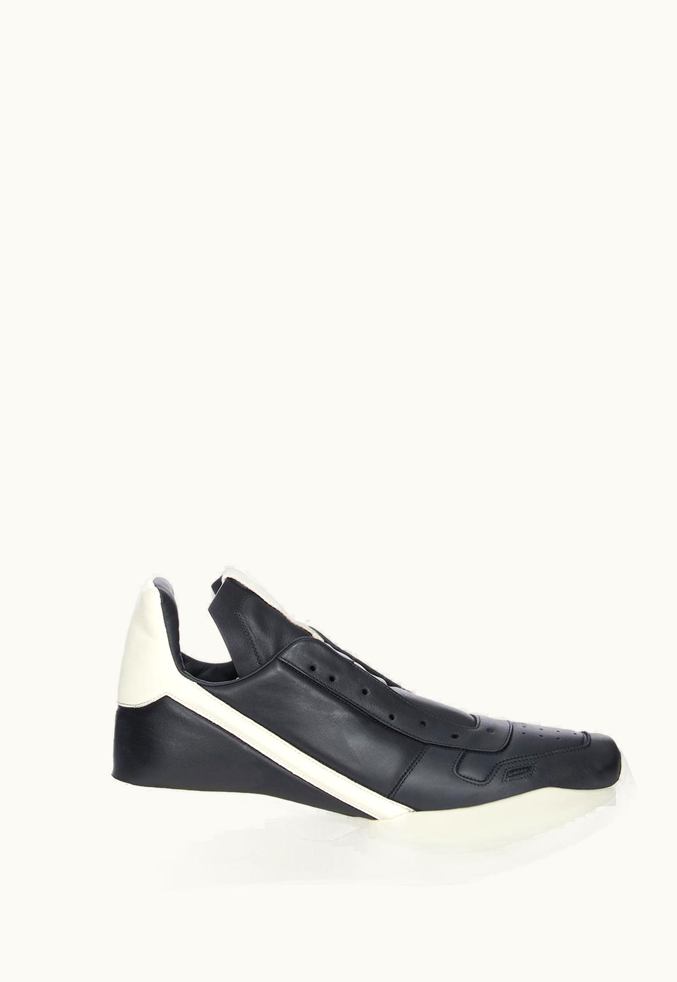 Rick Owens Rick Owens FW23 Luxor Runway Geth Runner In Black And Milk Full Grain Calf Leather