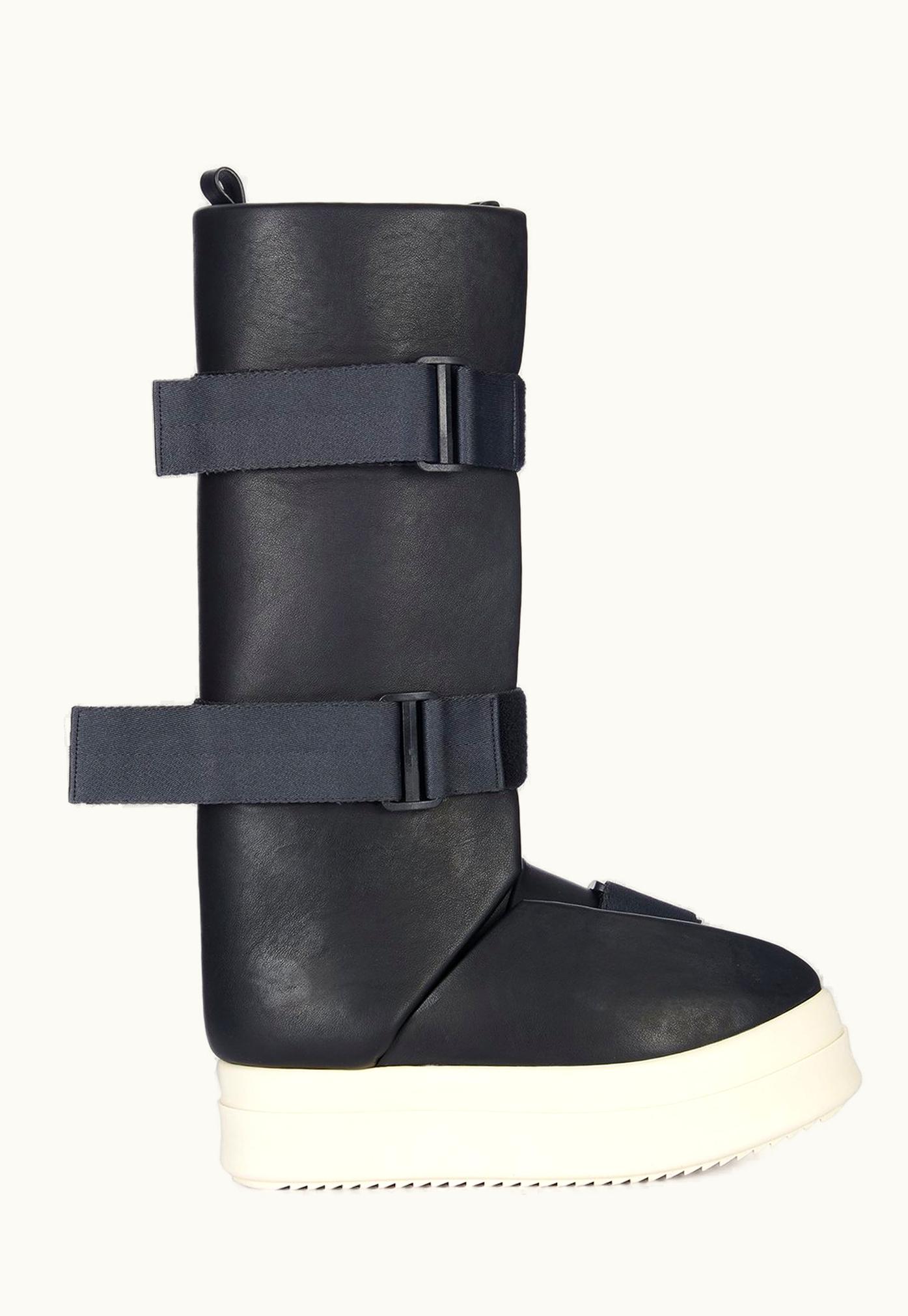 Rick Owens Rick Owens FW23 Luxor High Splint Sneaks In Black And Milk Full Grain Calf Leather
