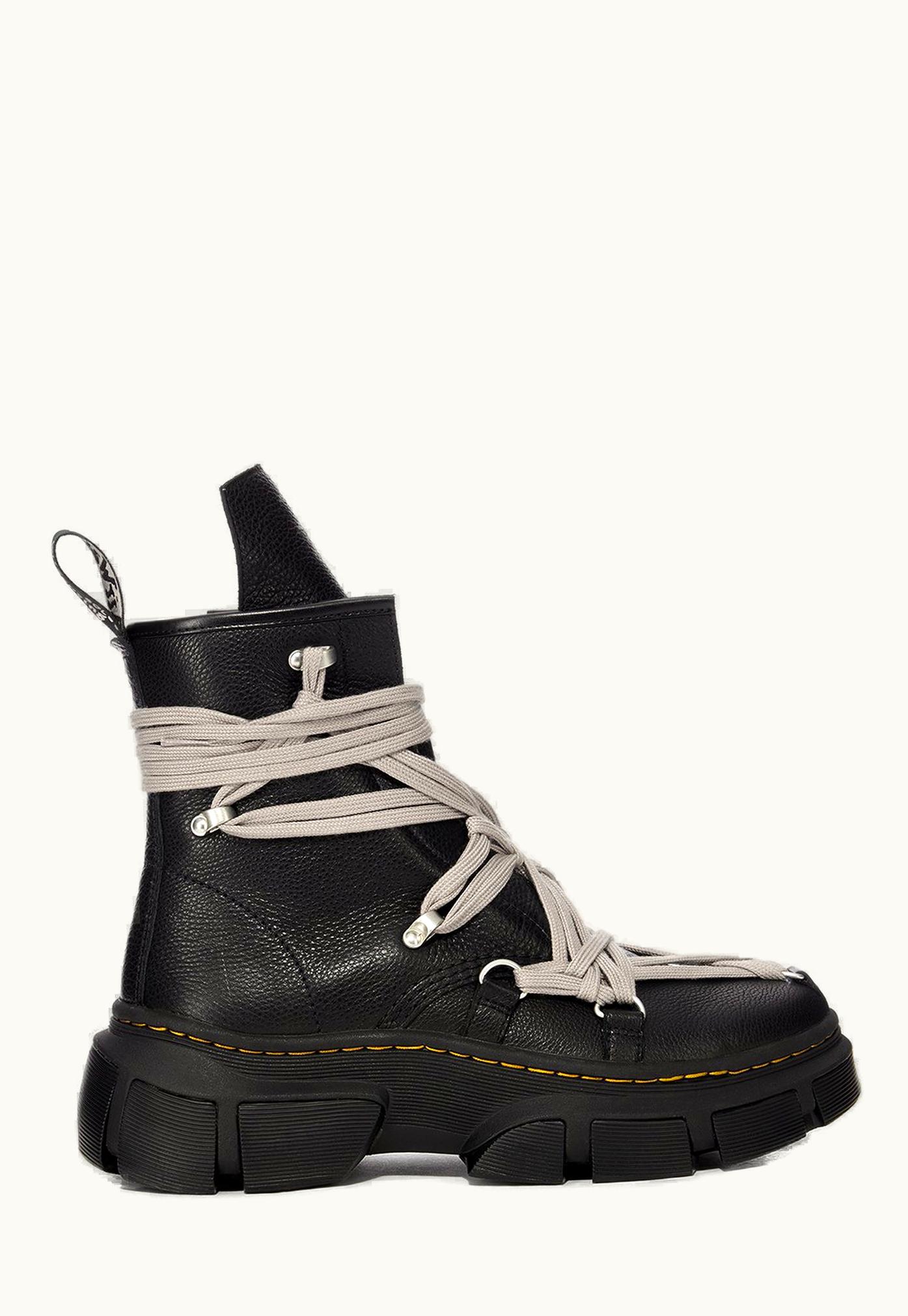 Rick Owens Dr. Martens X Rick Owens 1460 DMXL Mega Lace Boot In Black Pearl