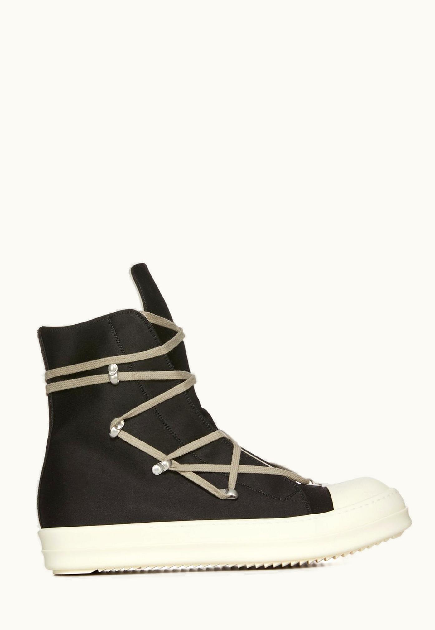 Rick Owens Rick Owens DRKSHDW SS24 Lido Hexa High-Top Sneakers Black/Pearl/Milk/Milk Doeskin