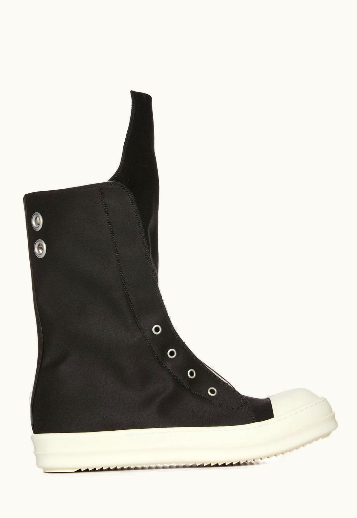 Rick Owens Rick Owens DRKSHDW SS24 Lido Boot Sneaks In Black / Milk / Milk Doeskin