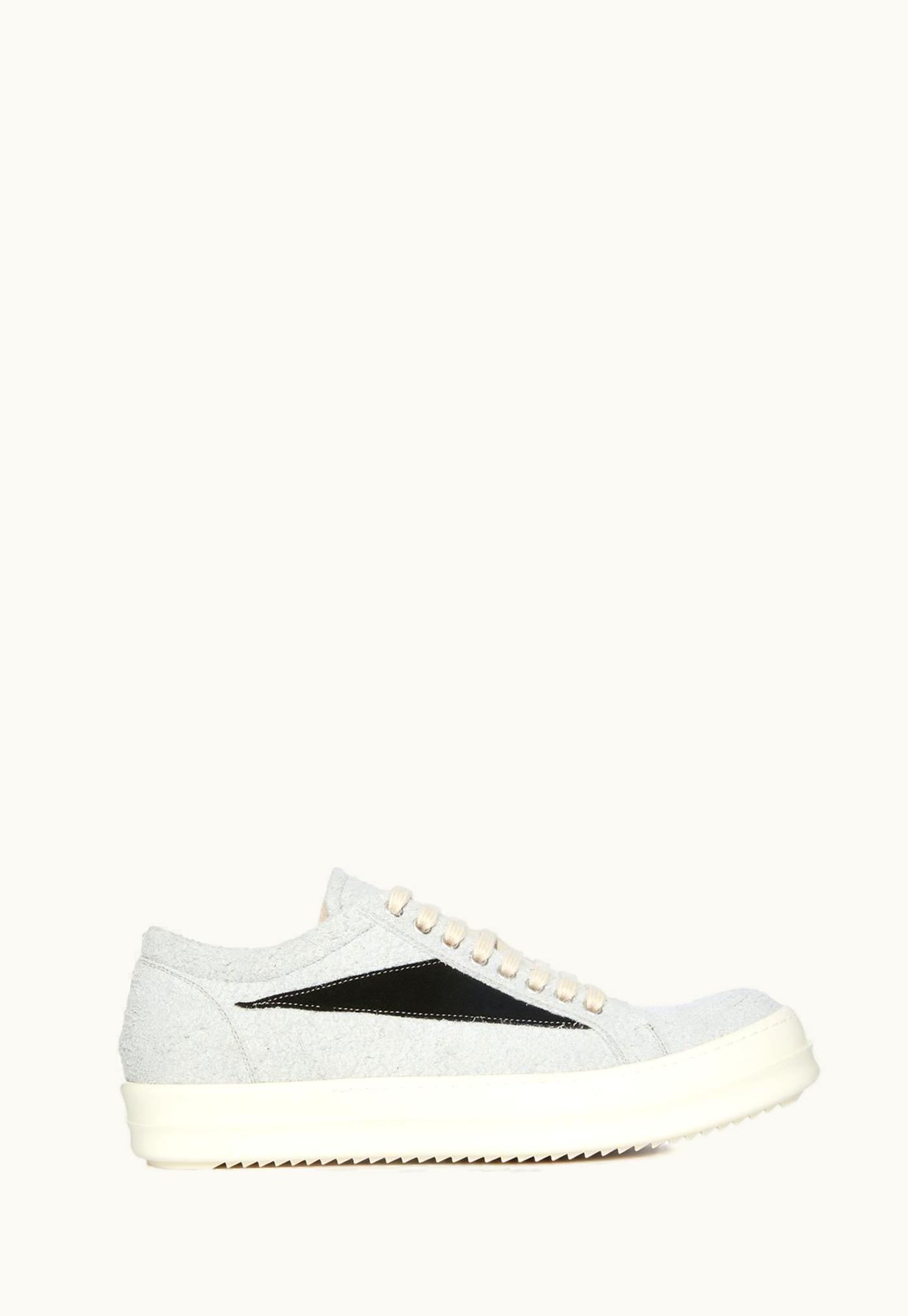 Rick Owens Rick Owens DRKSHDW FW23 Luxor Vintage Sneaks Shaggy Cotton Suede in Oyster, Black, and Milk