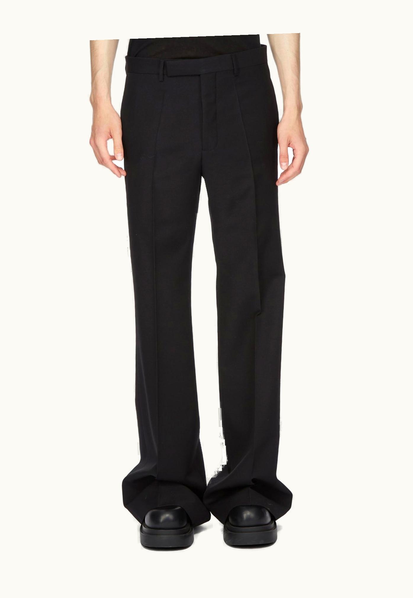 Rick Owens Rick Owens SS24 Lido Wide Astaires In Black Dry Wool Twill