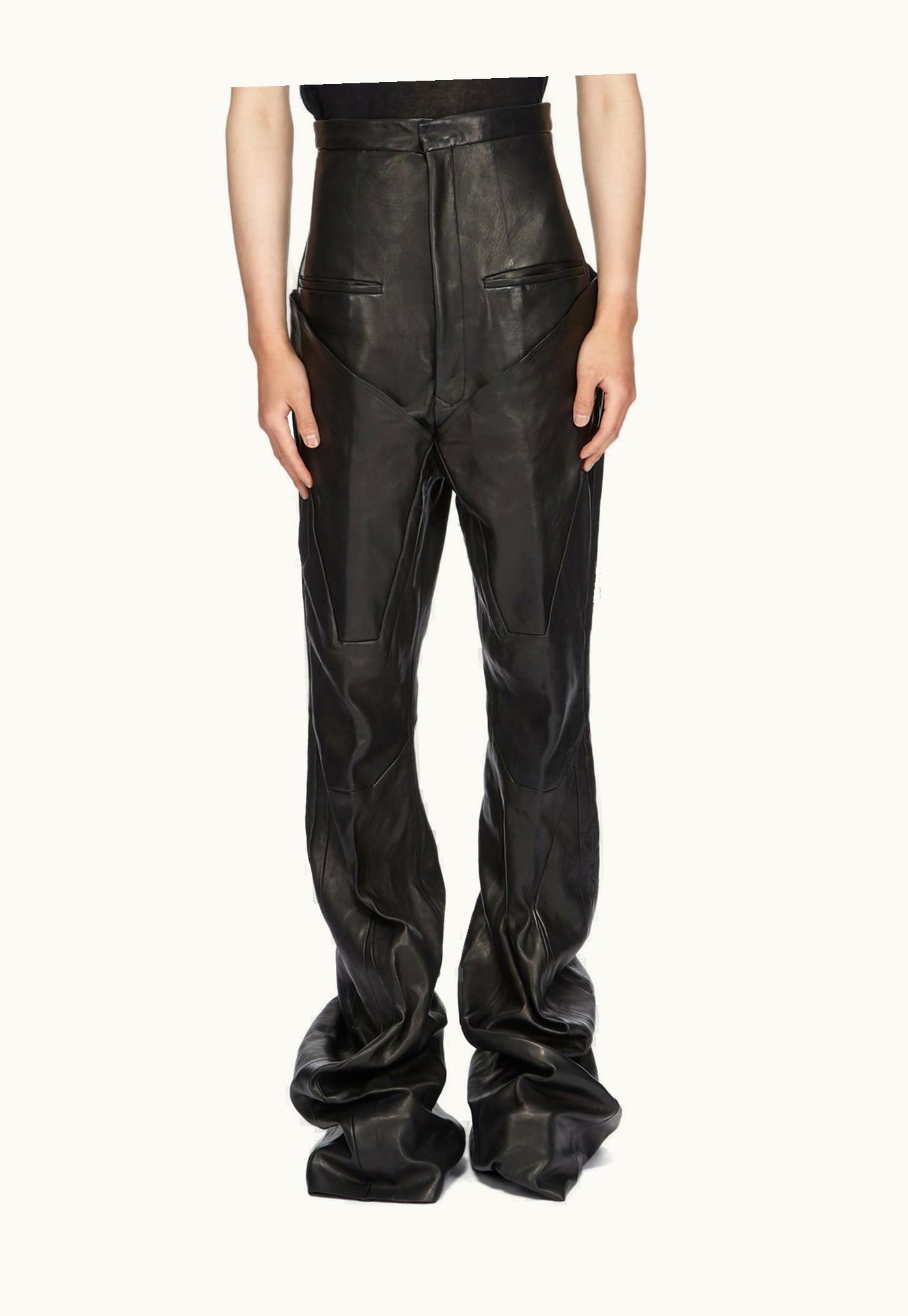 Rick Owens Rick Owens SS24 Lido Runway Dirt Slivered In Black Veg Nappa Lamb