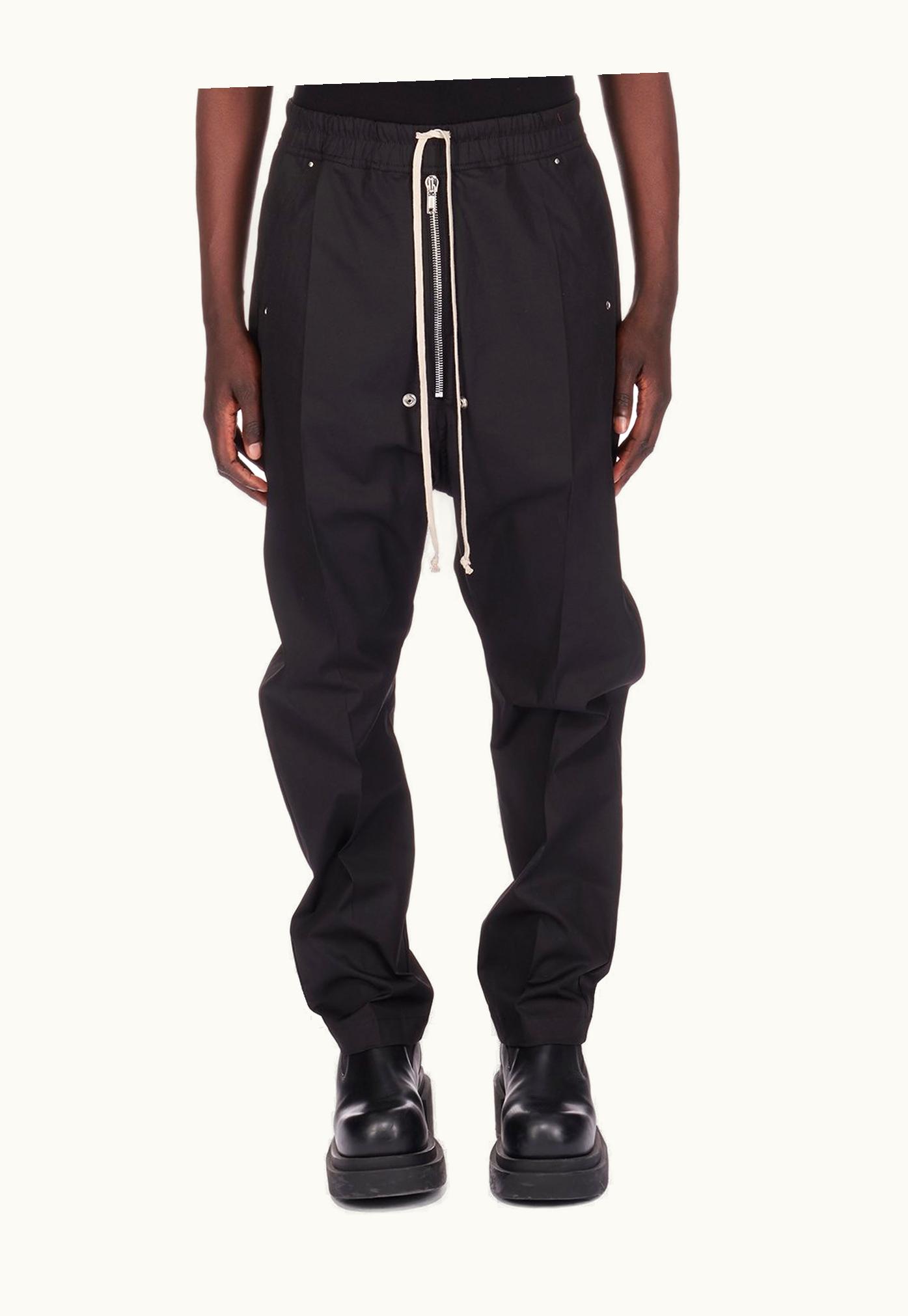 Rick Owens Rick Owens SS24 Lido Bela Pants In Black Heavy Cotton Poplin