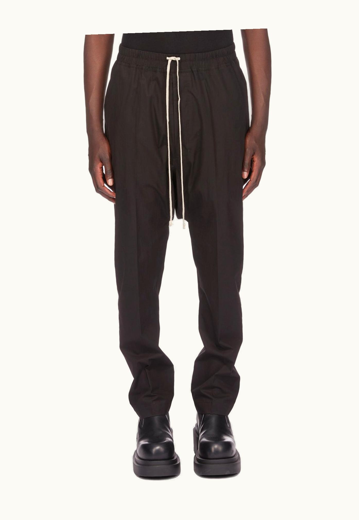 Rick Owens Rick Owens SS24 Lido Drawstring Long In Black Cotton Poplin
