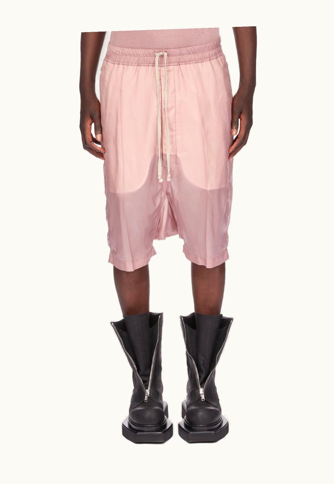 Rick Owens Rick Owens SS24 Lido RICK's Pods In Dusty Pink Cupro Japonette