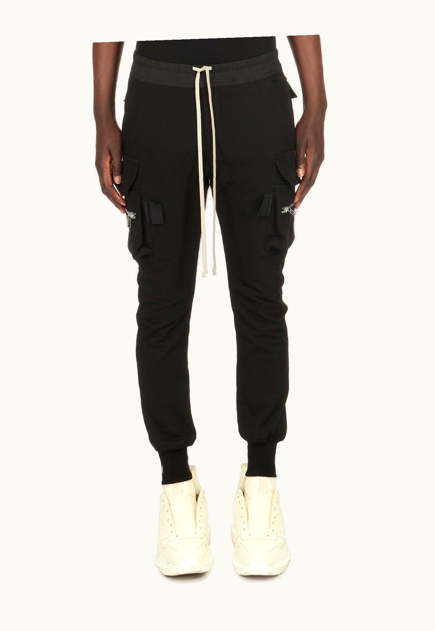 Rick Owens Rick Owens SS24 Lido Mastodon Cargo In Black Heavy Jersey