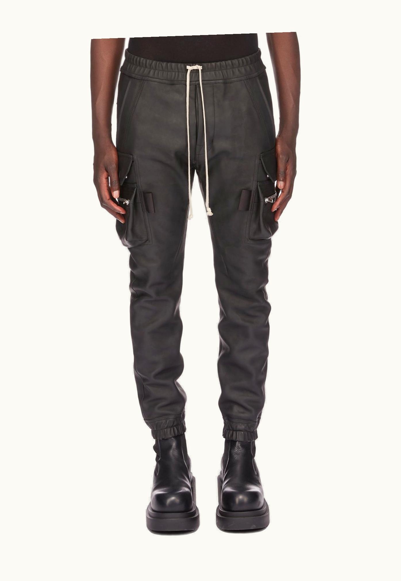 Rick Owens Rick Owens SS24 Lido Mastodon Cargo In Black Oily Calf