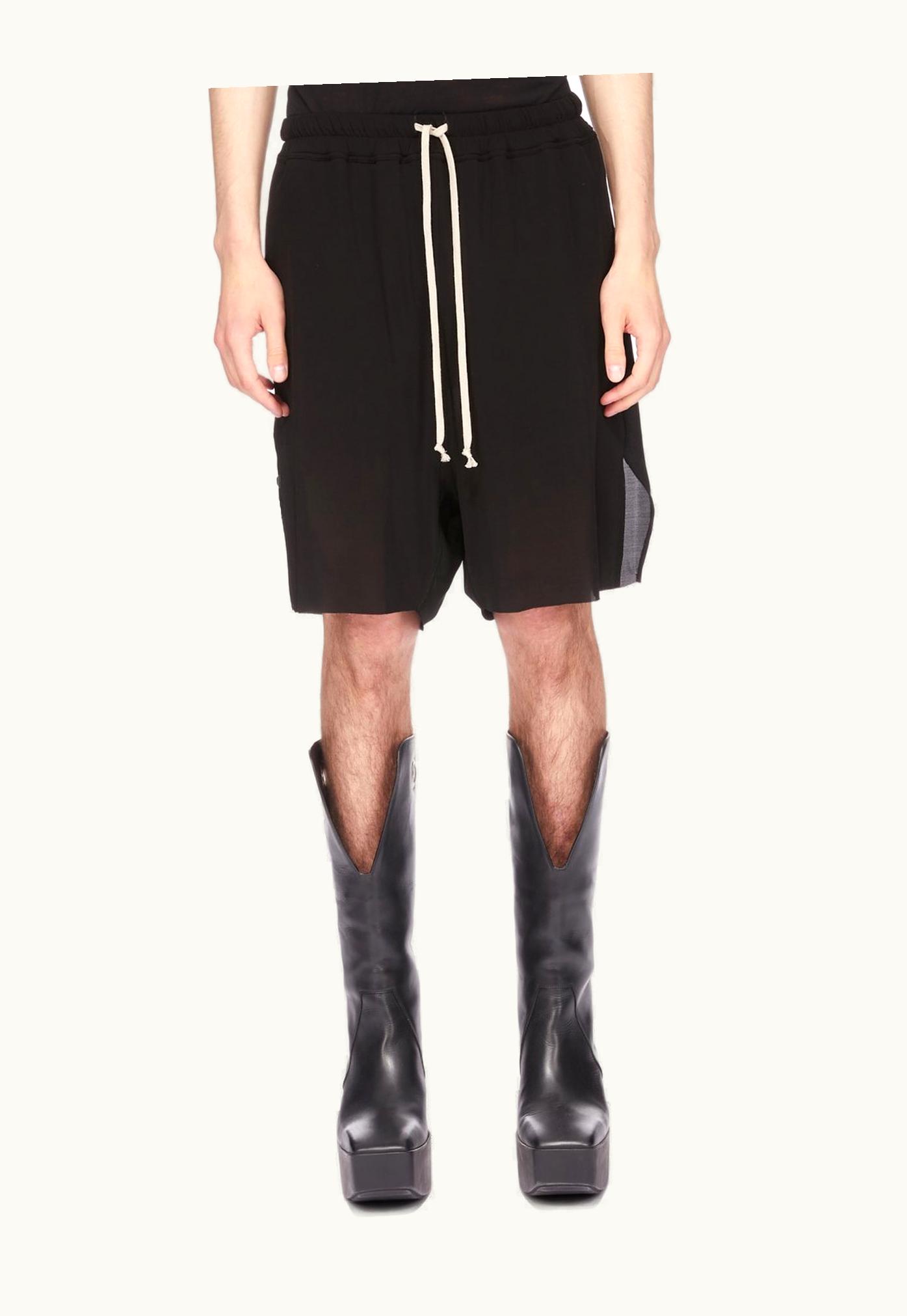 Rick Owens Rick Owens SS24 Lido Boxers In Black Heavy Stretch Cupro Jersey