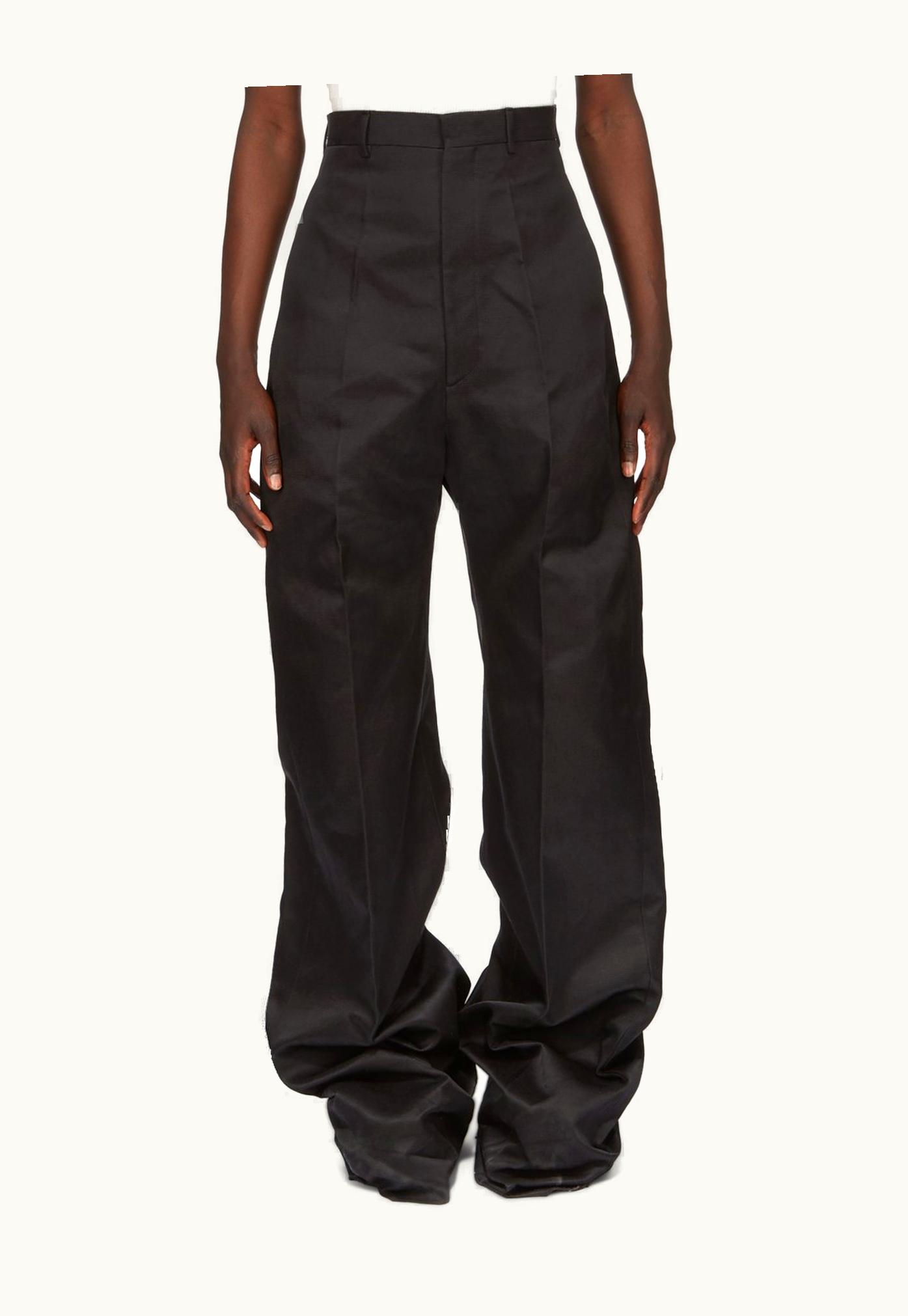 Rick Owens Rick Owens FW23 Luxor Runway Dirt Cooper In Black Cotton Silk Duchesse