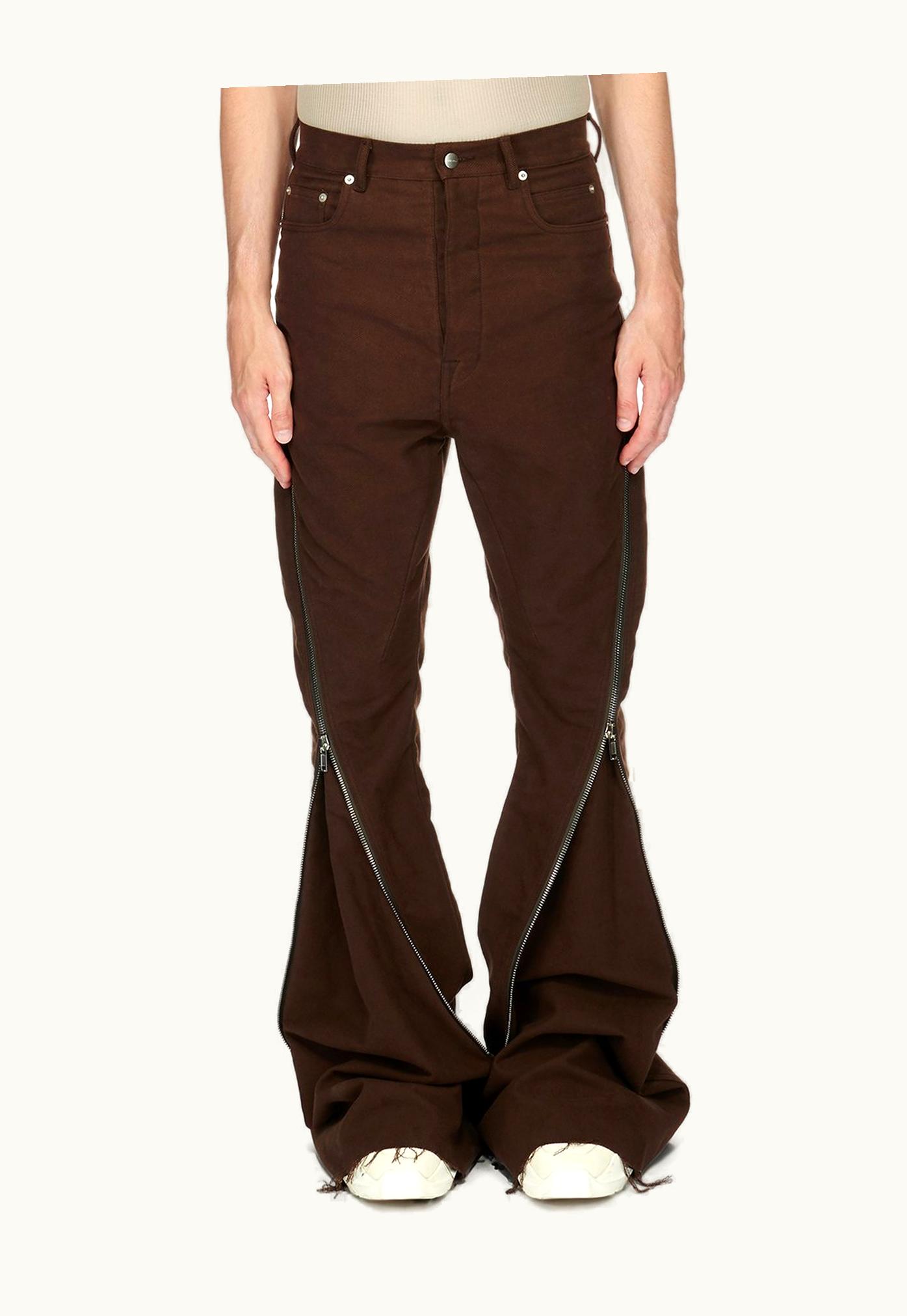 Rick Owens Rick Owens FW23 Luxor Bolan Banana In Brown Brushed Heavy Twill