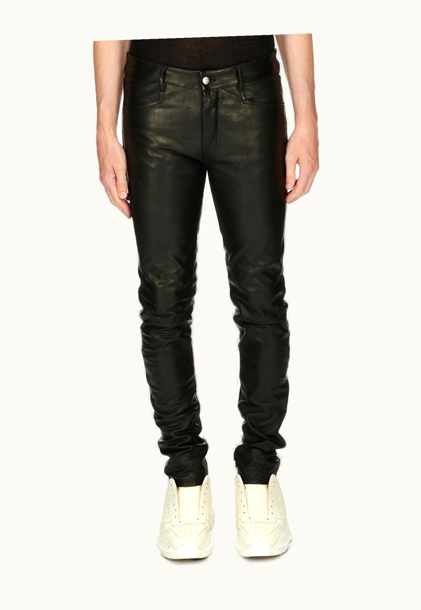Rick Owens Rick Owens FW23 Luxor Tyrone Jeans In Black Veg Nappa Lamb