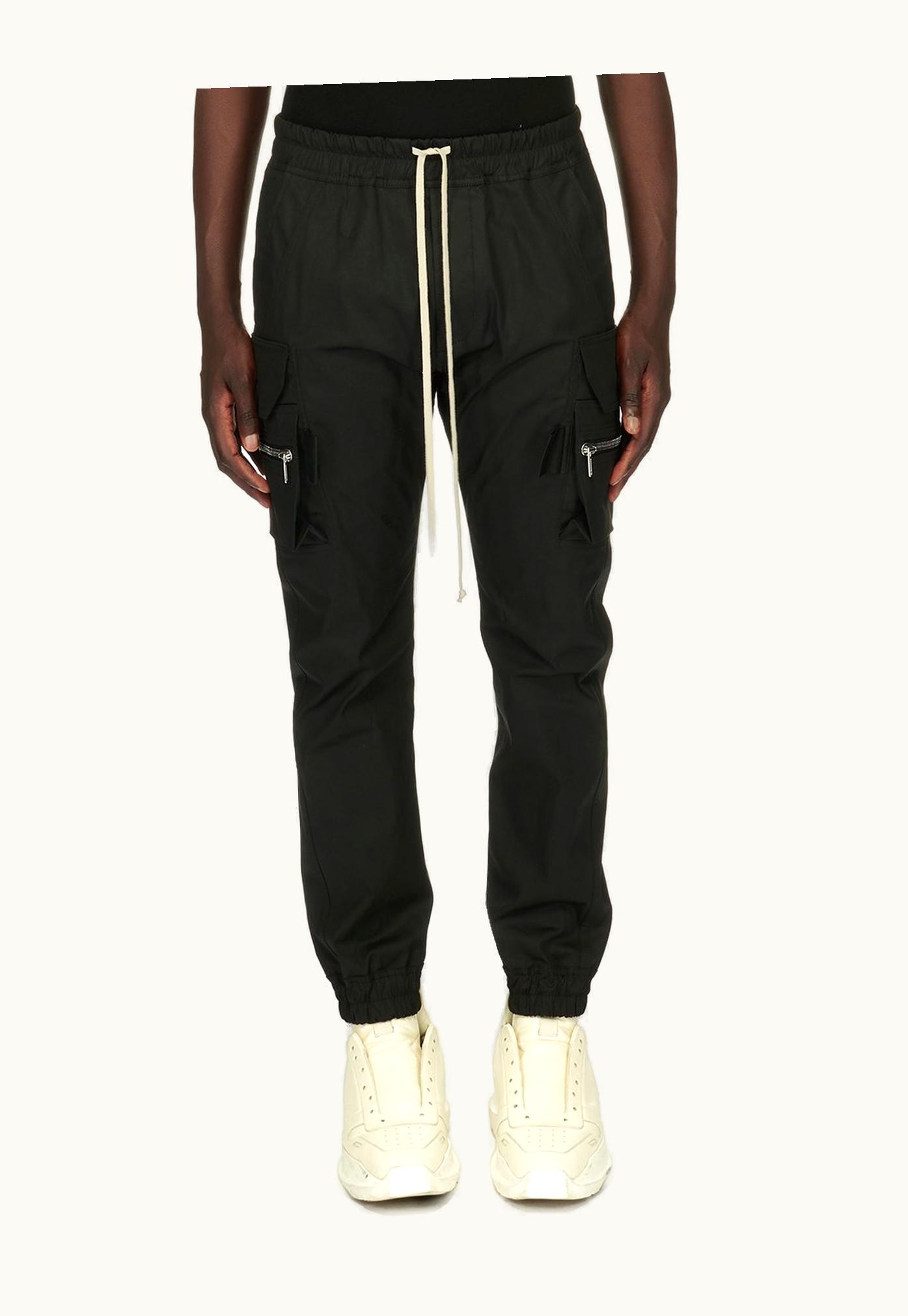 Rick Owens Rick Owens FW23 Luxor Mastodon Cargo In Black Heavy Cotton Poplin