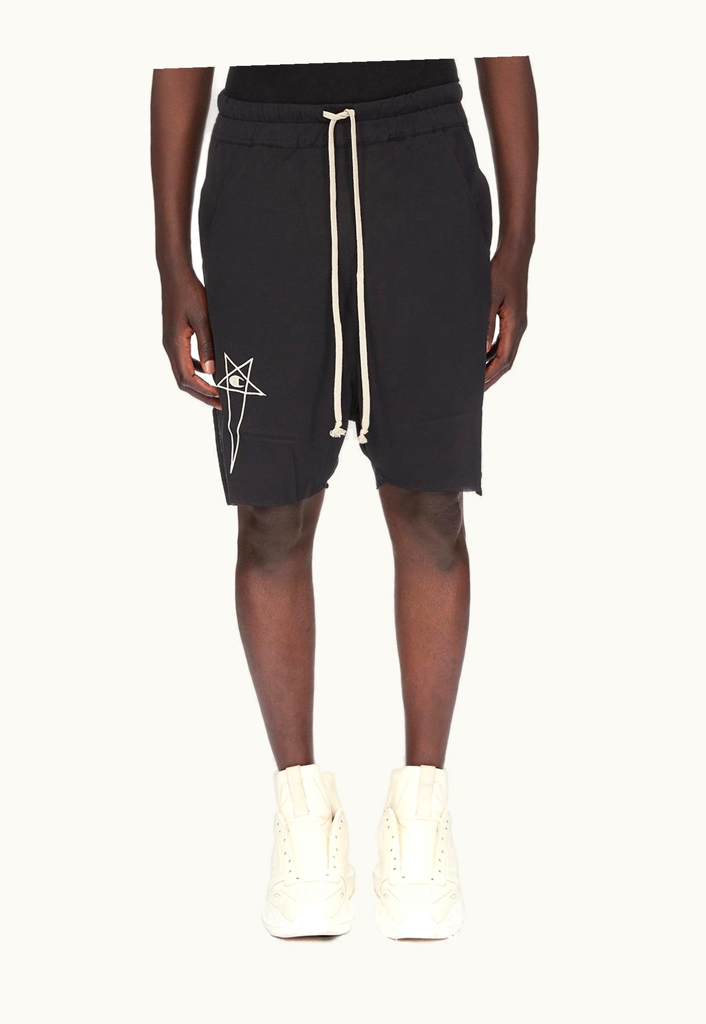 Rick Owens Champion X Rick Owens Beveled Pods In Black Medium Weight Cotton Jersey