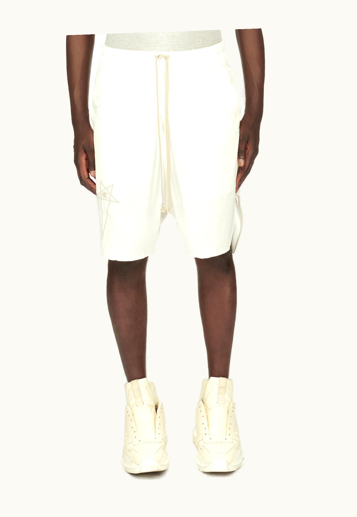 Rick Owens Champion X Rick Owens Beveled Pods In Milk White Medium Weight Cotton Jersey