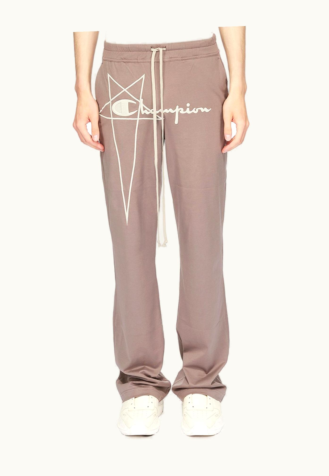 Rick Owens Champion X Rick Owens Dietrich Drawstring In Dust Grey Medium Weight Cotton Jersey