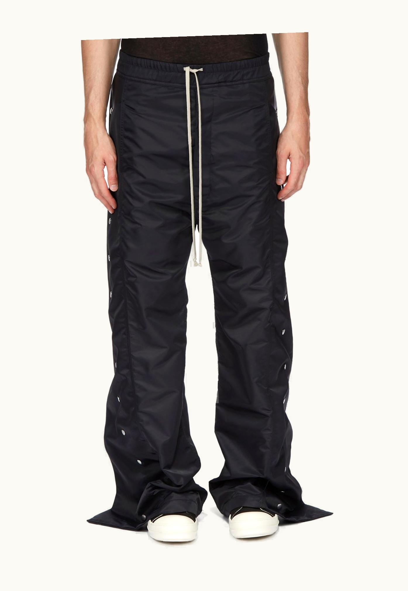 Rick Owens Rick Owens DRKSHDW SS24 Lido Babel Wide Leg Bomber Pants In Black Recycled Nylon
