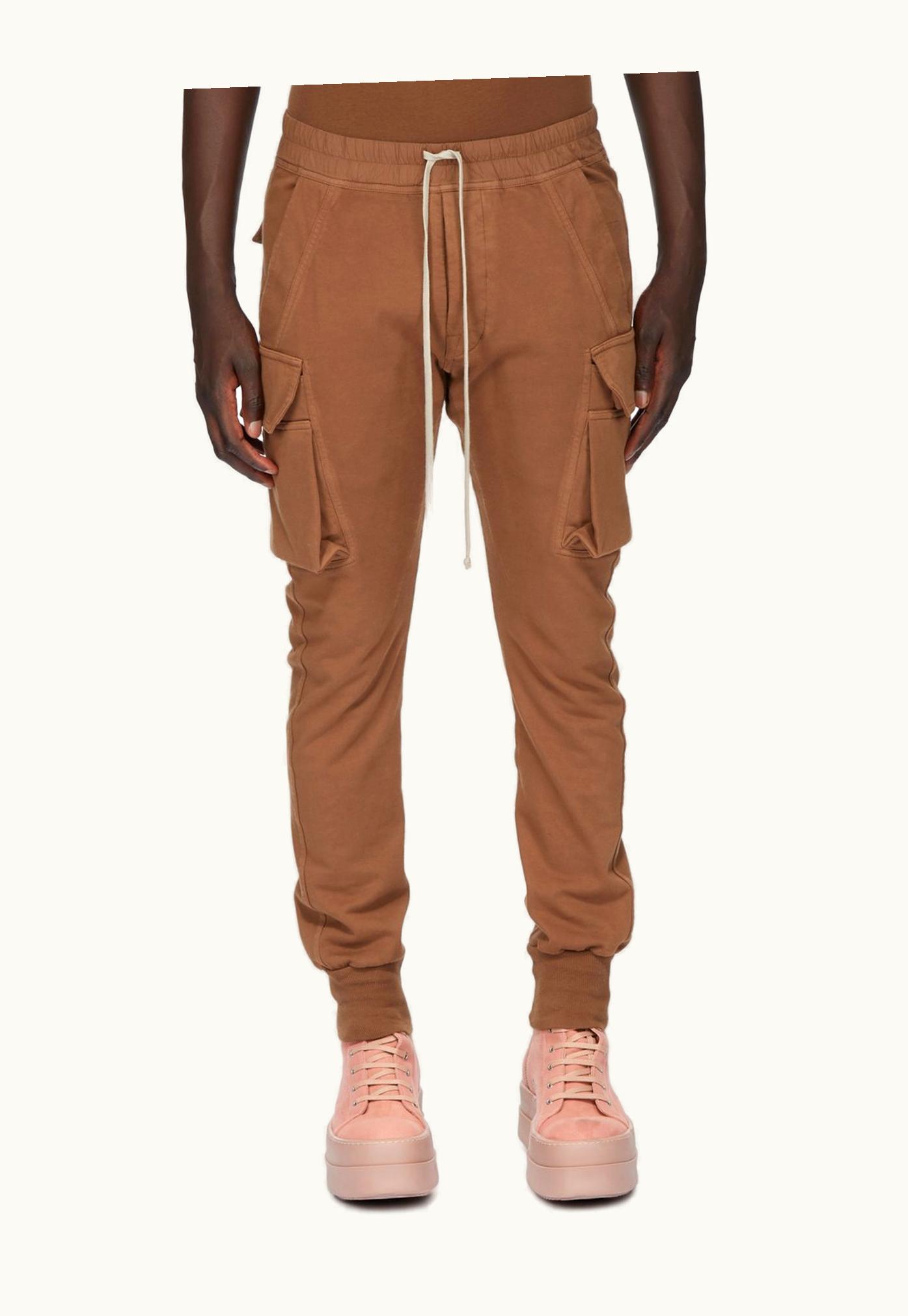 Rick Owens Rick Owens DRKSHDW SS24 Lido Mastodon Cut In Khaki Brown Compact Heavy Cotton Jersey