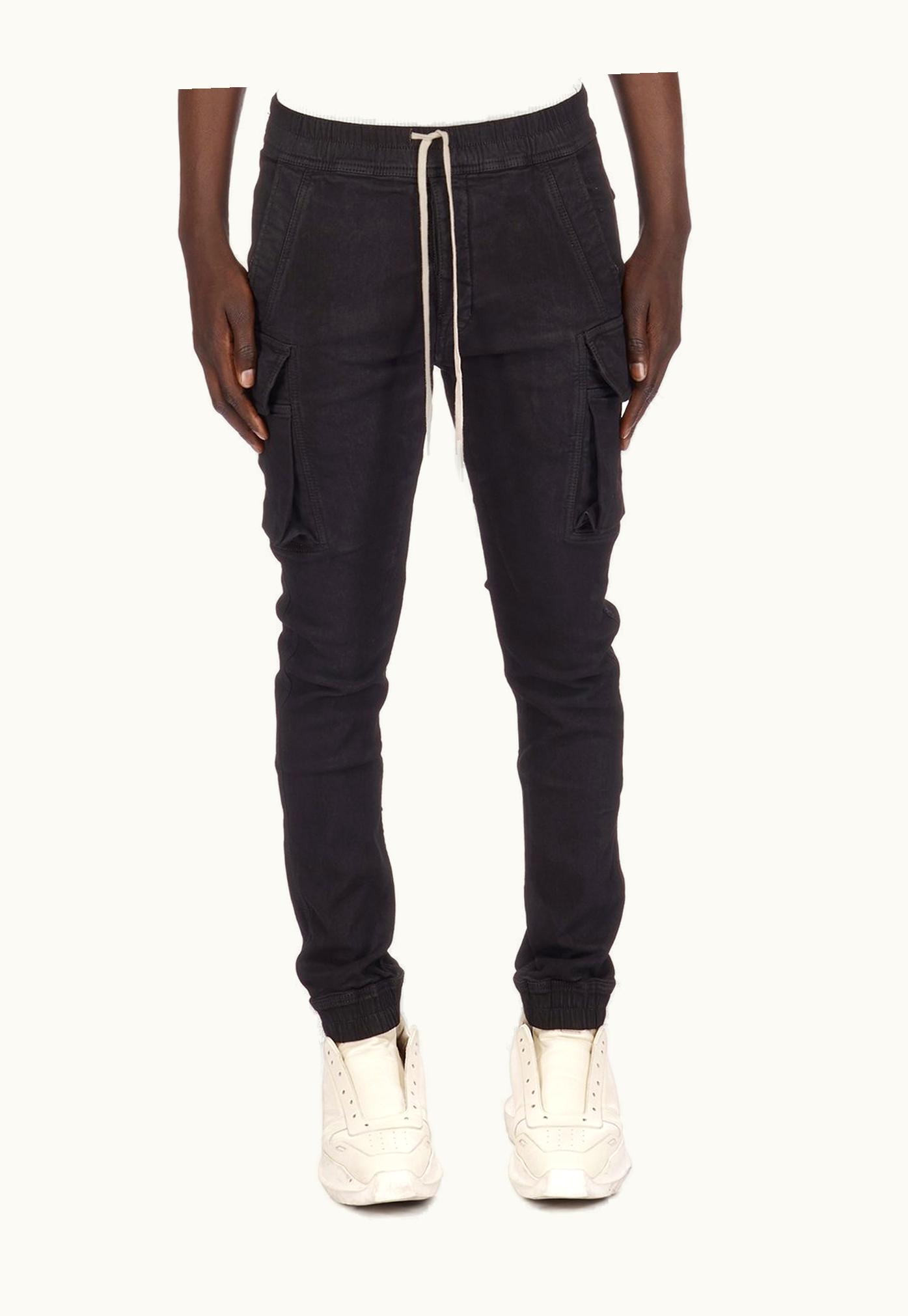 Rick Owens Rick Owens DRKSHDW SS24 Lido Mastodon Cut In Black Blackety Black Stretch Denim