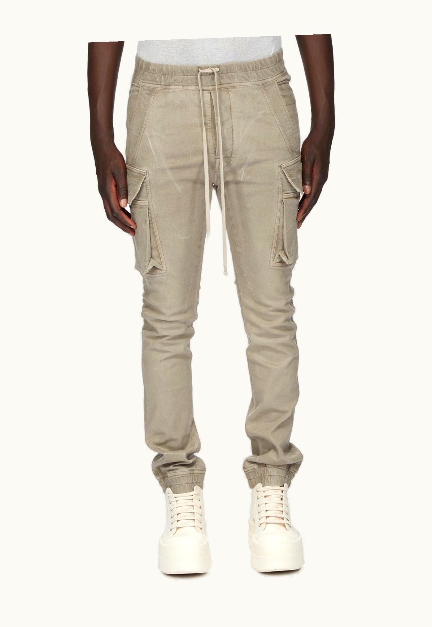 Rick Owens Rick Owens DRKSHDW SS24 Lido Mastodon Cut In Pearl Overdyed Foil Stretch Denim