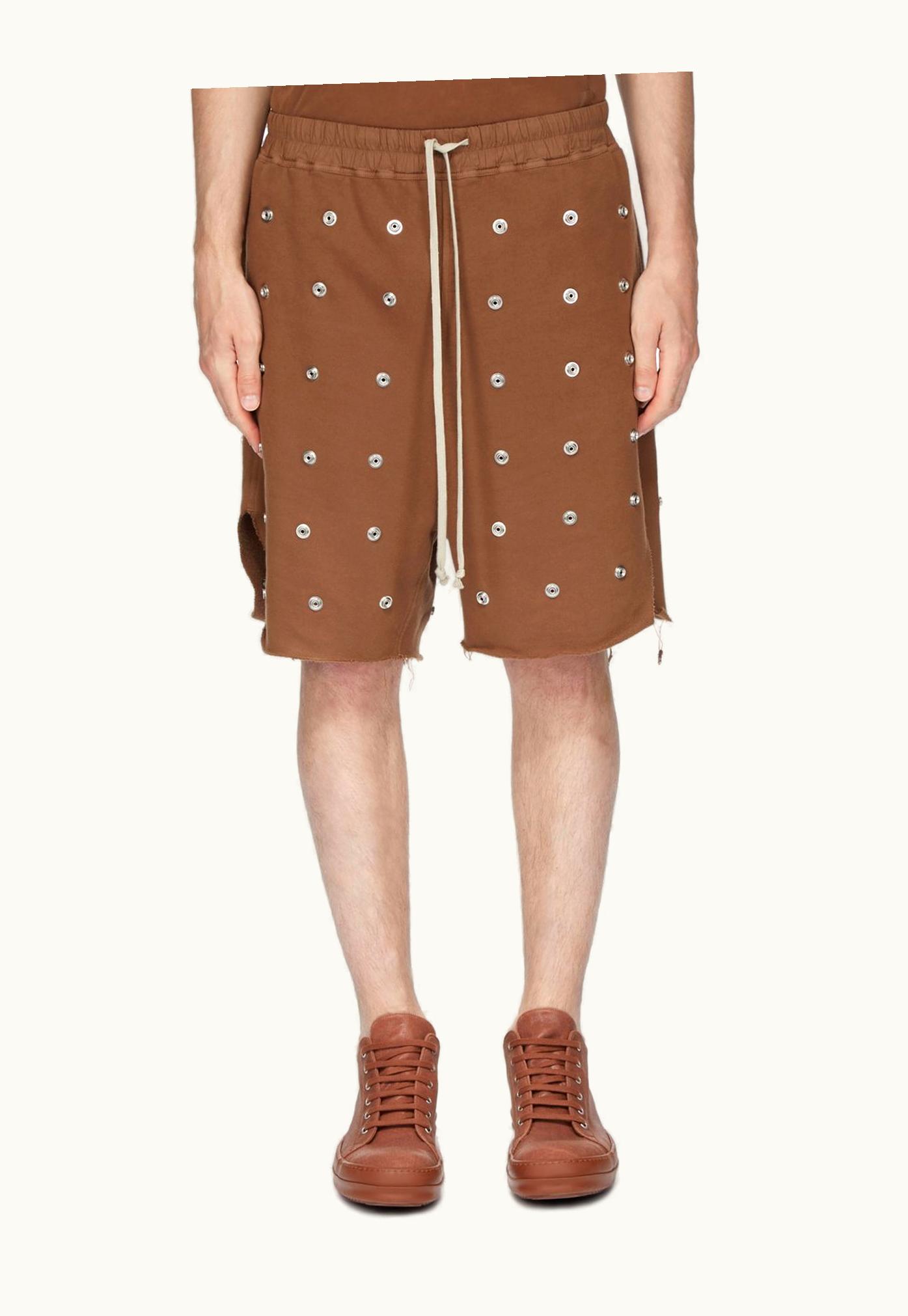Rick Owens Rick Owens DRKSHDW SS24 Lido Long Boxers In Khaki Brown Furka Heavy Sweatshirt