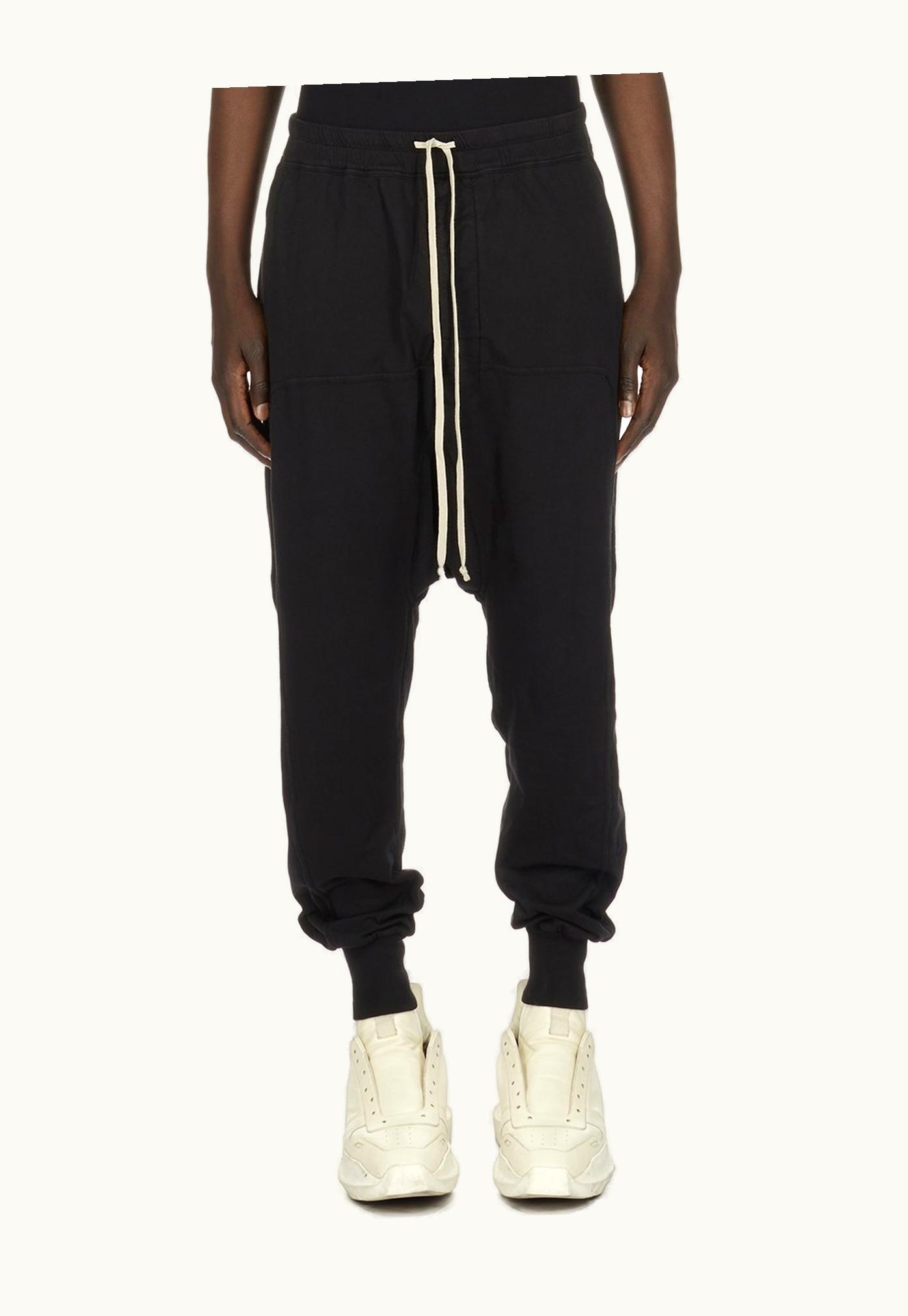 Rick Owens Rick Owens DRKSHDW SS24 Lido Prisoner Drawstring In Black Medium Weight Cotton Jersey