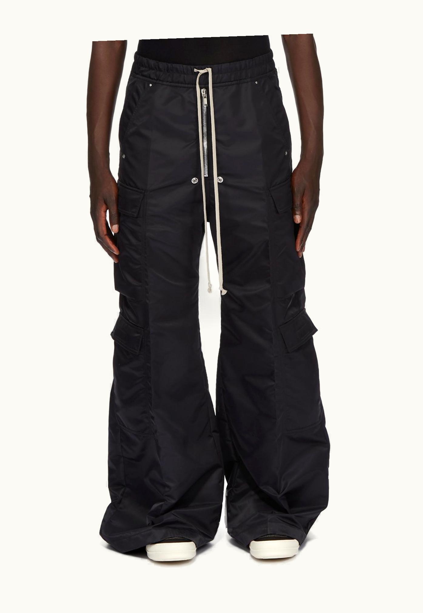 Rick Owens Rick Owens DRKSHDW SS24 Lido Double Cargo Jumbo Belas In Black Recycled Bomber