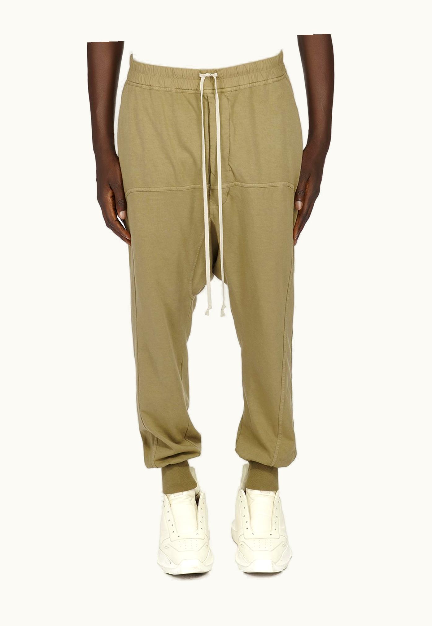 Rick Owens Rick Owens DRKSHDW FW23 Luxor Prisoner Drawstring Pants in Pale Green Heavy Cotton Jersey