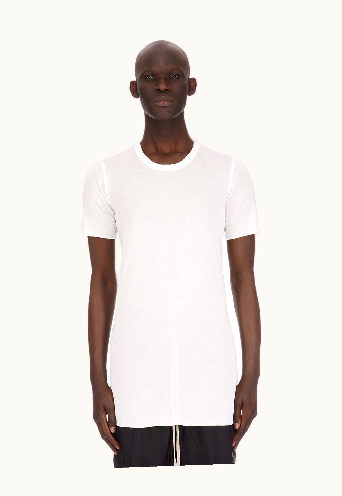 Rick Owens Rick Owens SS24 Lido Basic SS T In Milk Viscose Silk Jersey