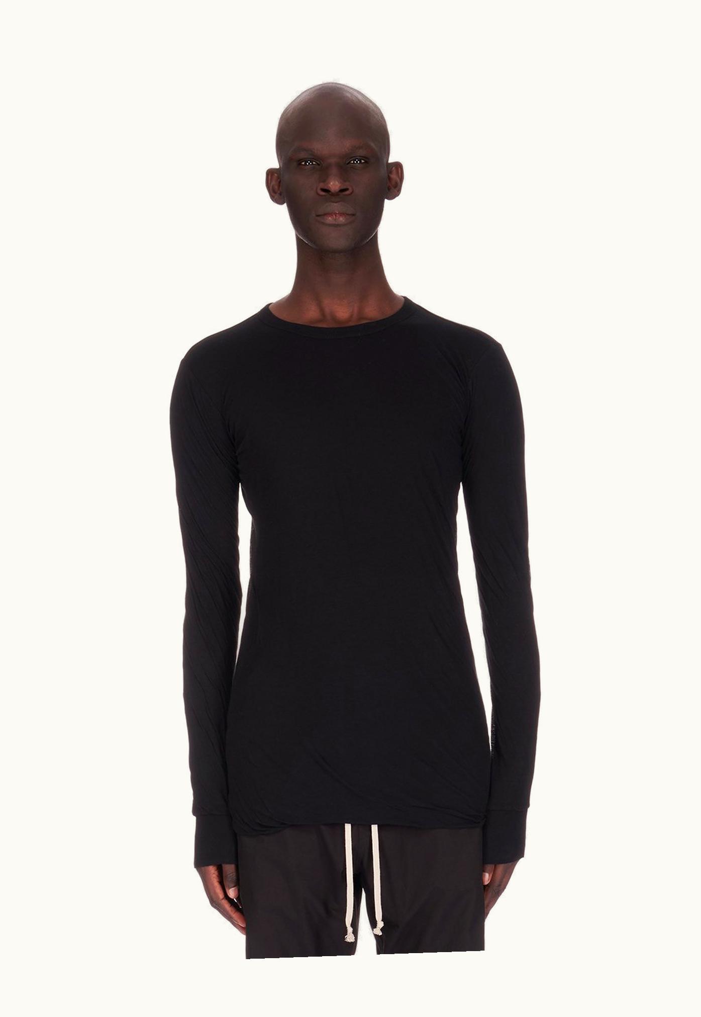 Rick Owens Rick Owens SS24 Lido Double Ls T In Black Unstable Cotton