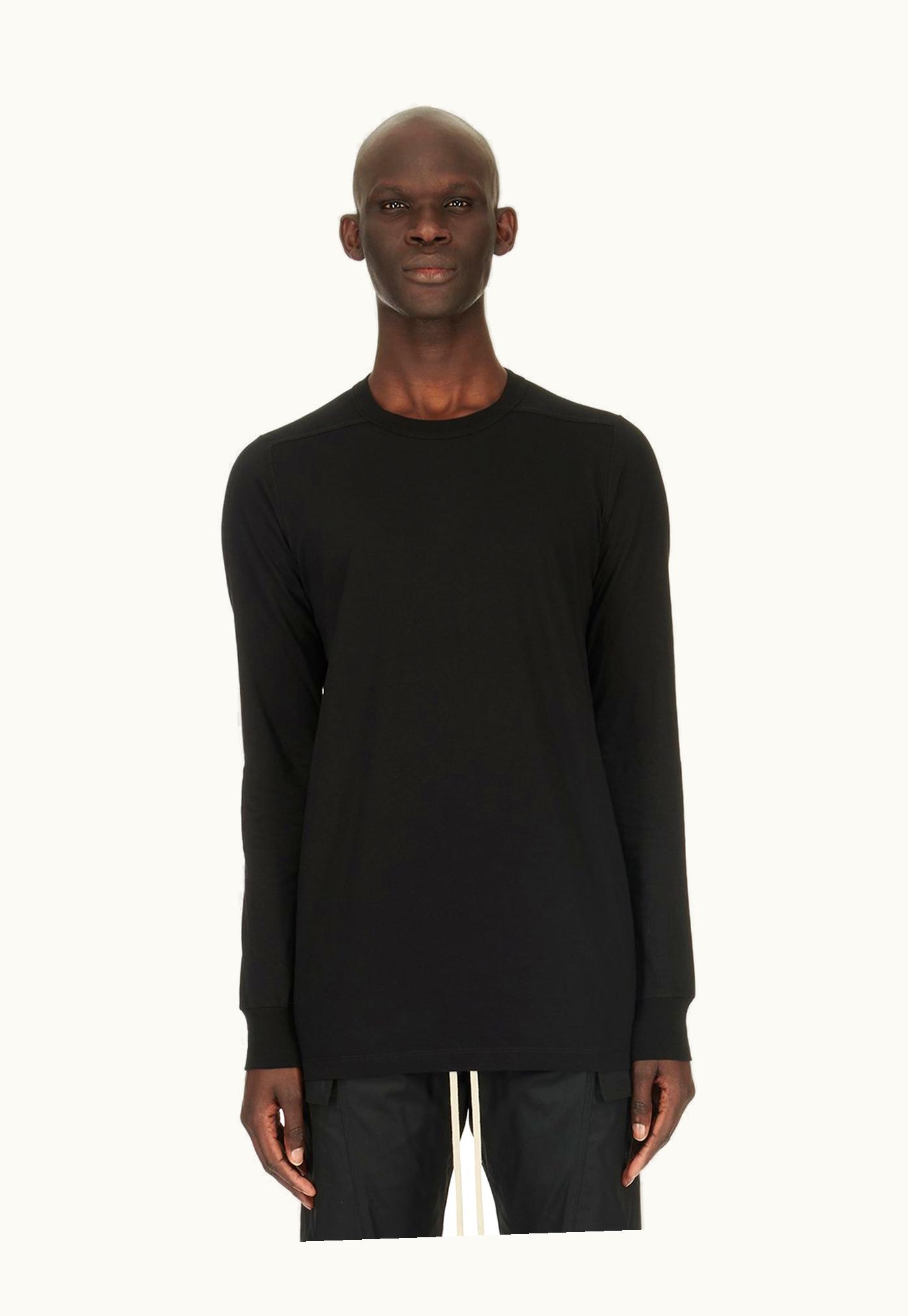Rick Owens Rick Owens SS24 Lido Level Ls T In Black Classic Cotton Jersey