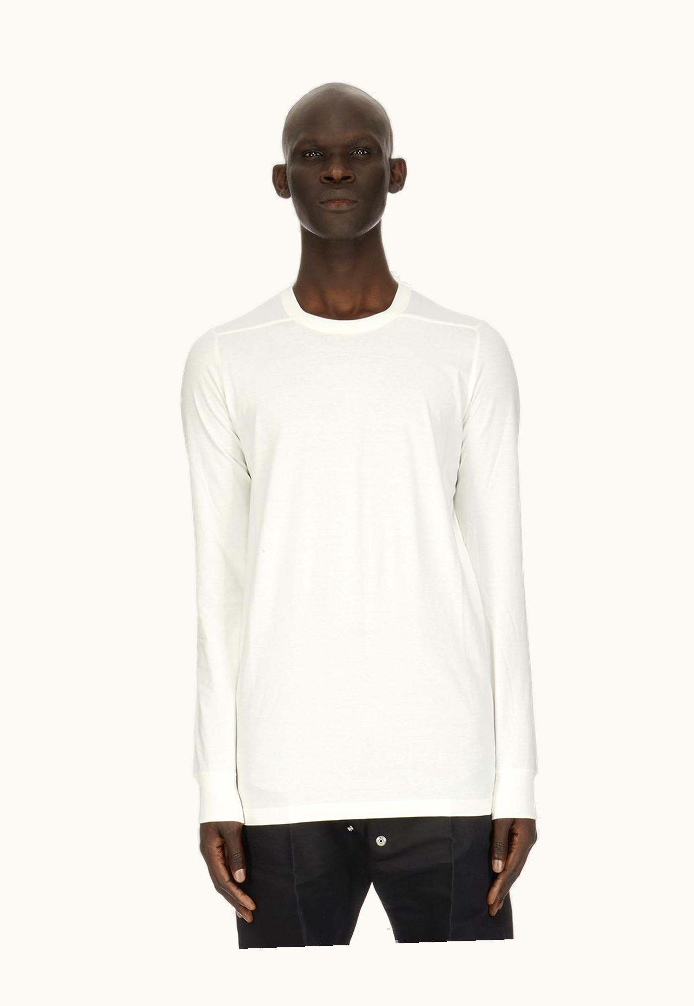 Rick Owens Rick Owens SS24 Lido Level Ls T In Milk Classic Cotton Jersey