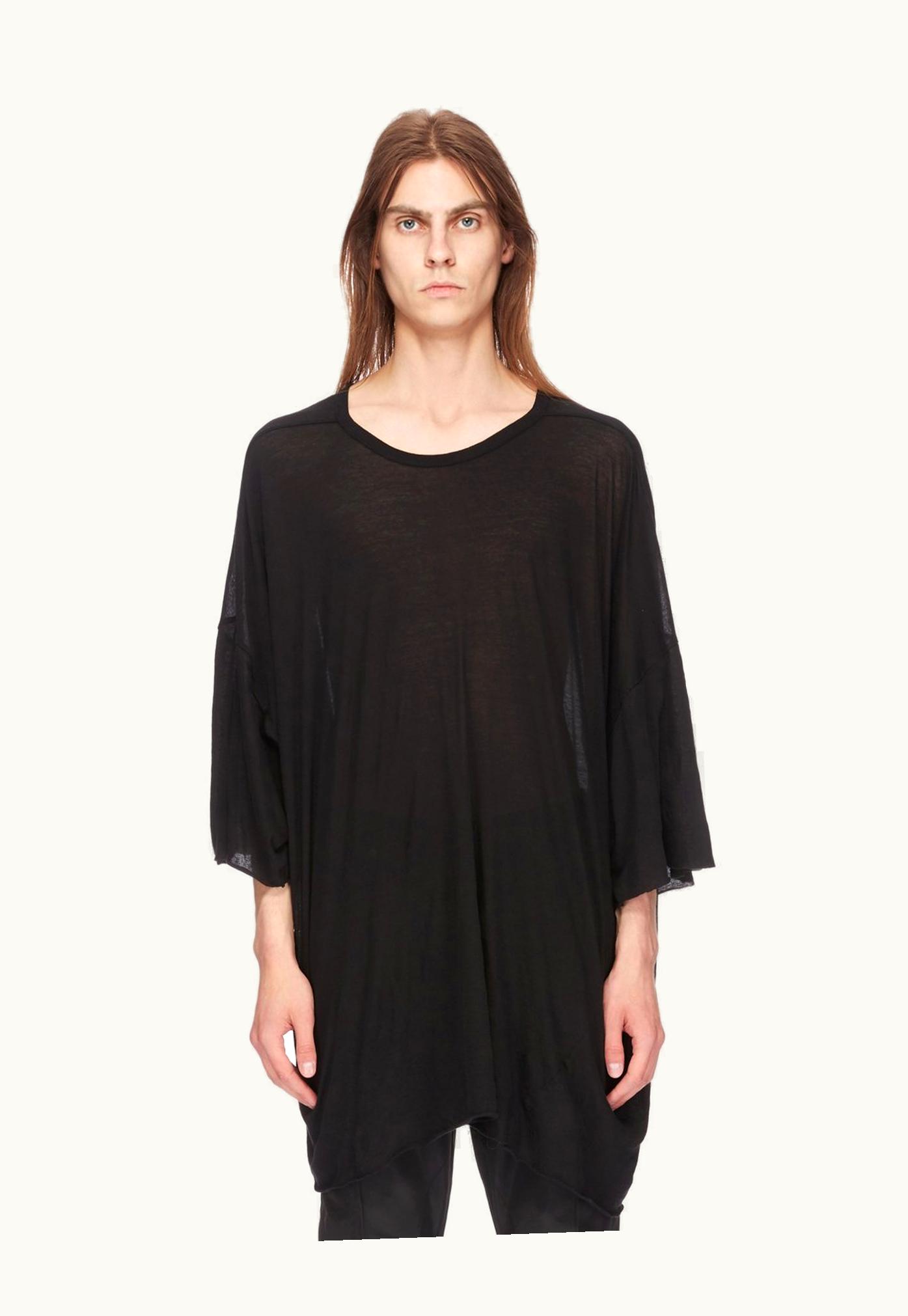 Rick Owens Rick Owens SS24 Lido Tommy T In Black Unstable Cotton